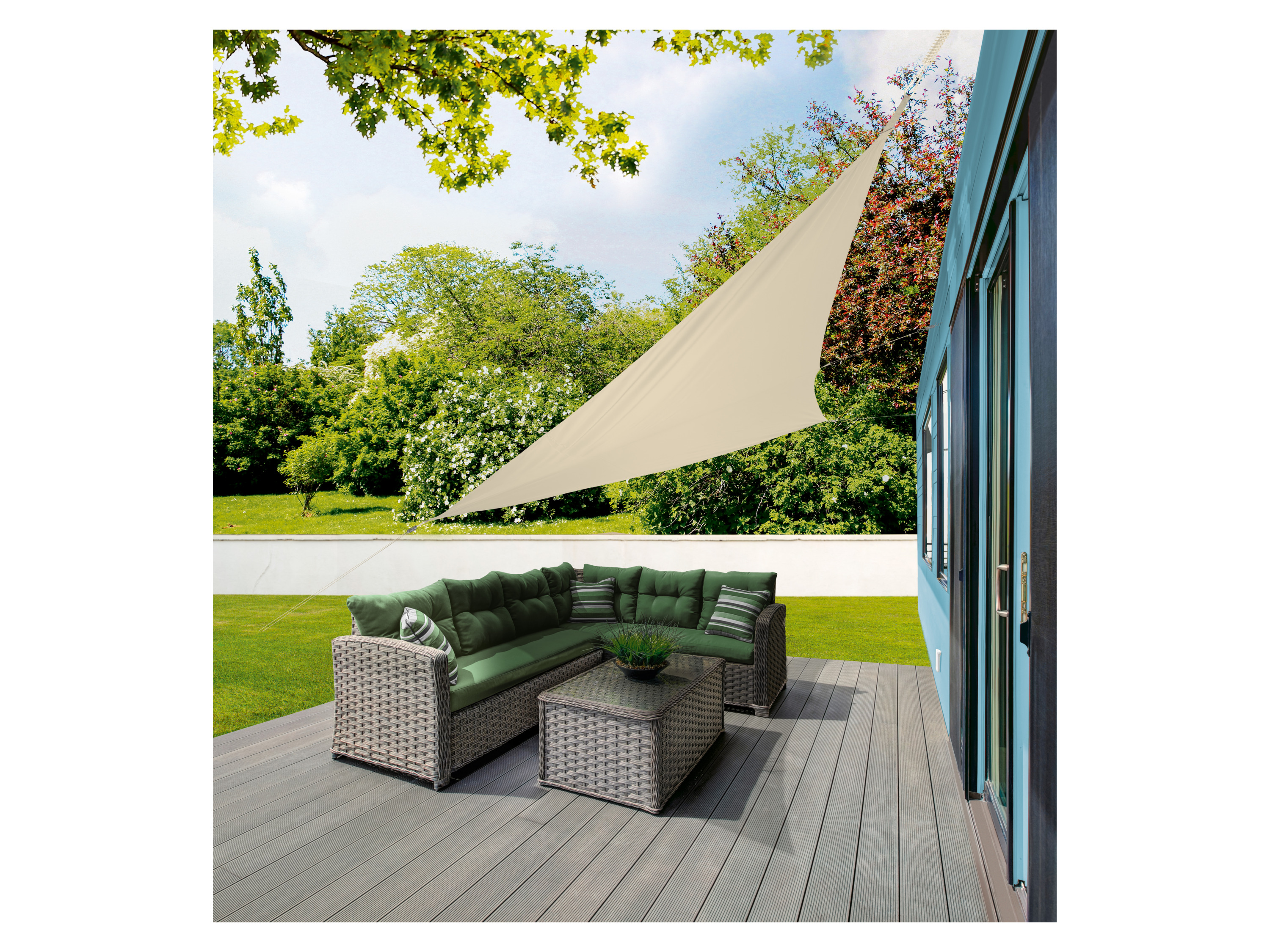 Livarno home Żagiel przeciwsłoneczny Trójkątny/ beżowy