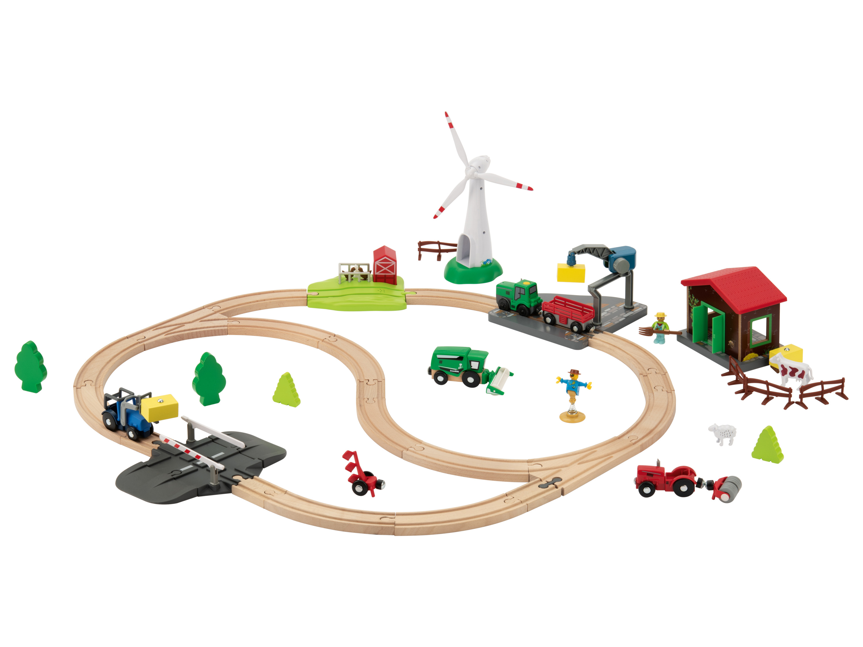 lupilu Drewniana kolejka Straż Pożarna / Pociąg Pasażerski / Farma Gospodarstwo