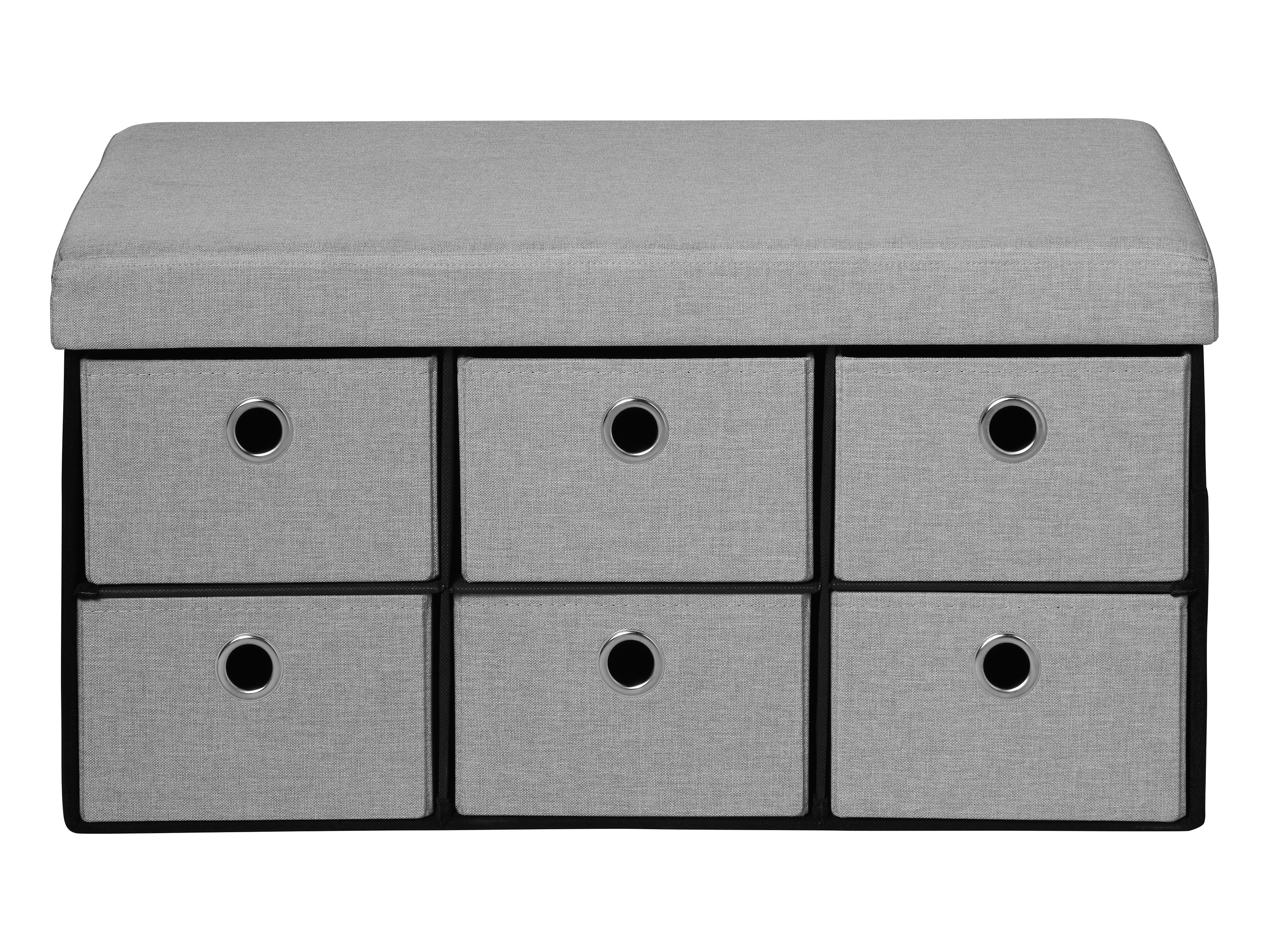 Livarno home Skrzynia do siedzenia, składana Jasnoszary