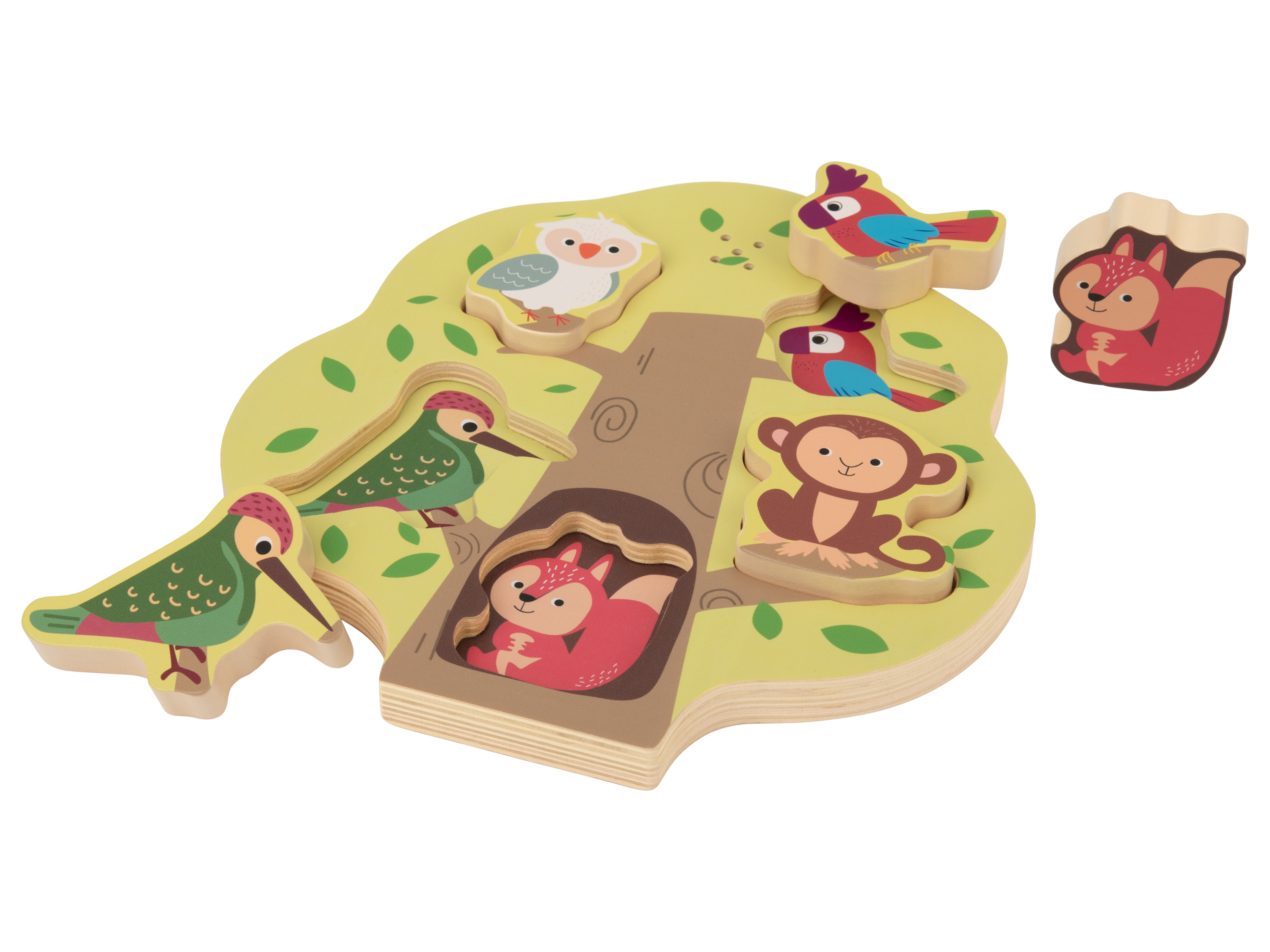 lupilu Puzzle z efektem dźwiękowym, 6 elementów Drzewo