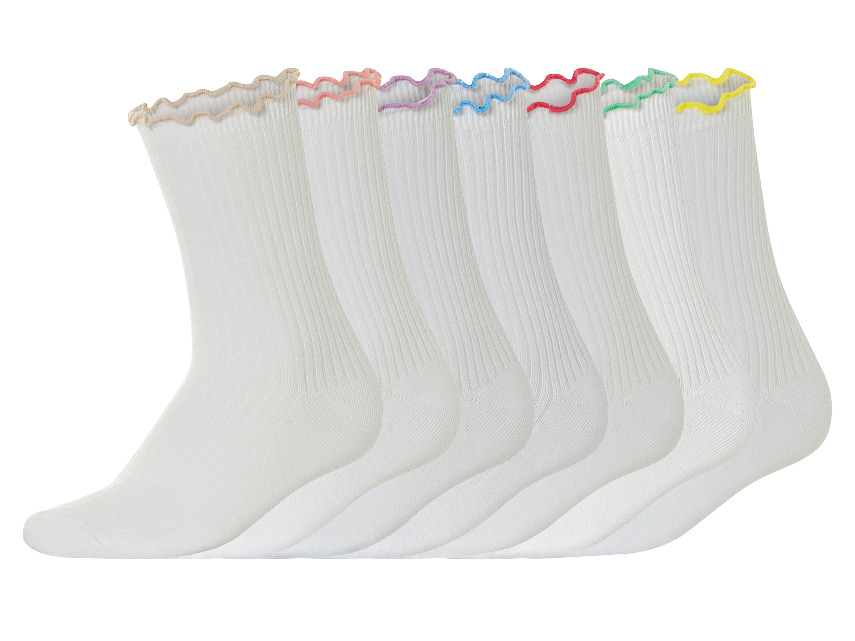 esmara Skarpetki damskie, 7 par różowy/fioletowy/niebieski/zielony, 35-38