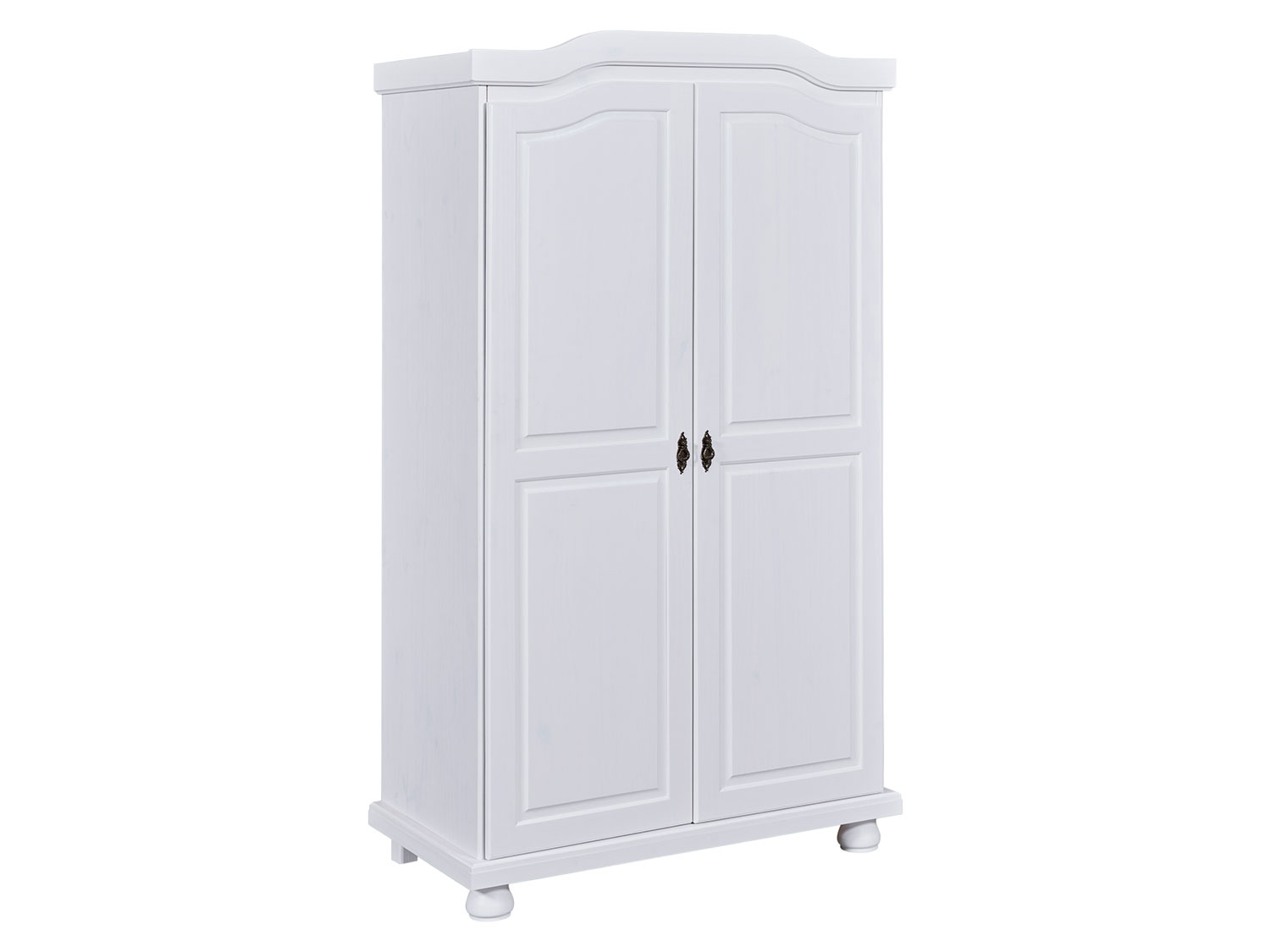 Inter Link Szafa w stylu wiejskim, z lakierowanego drewna litego. 2-drzwiowa, Biały