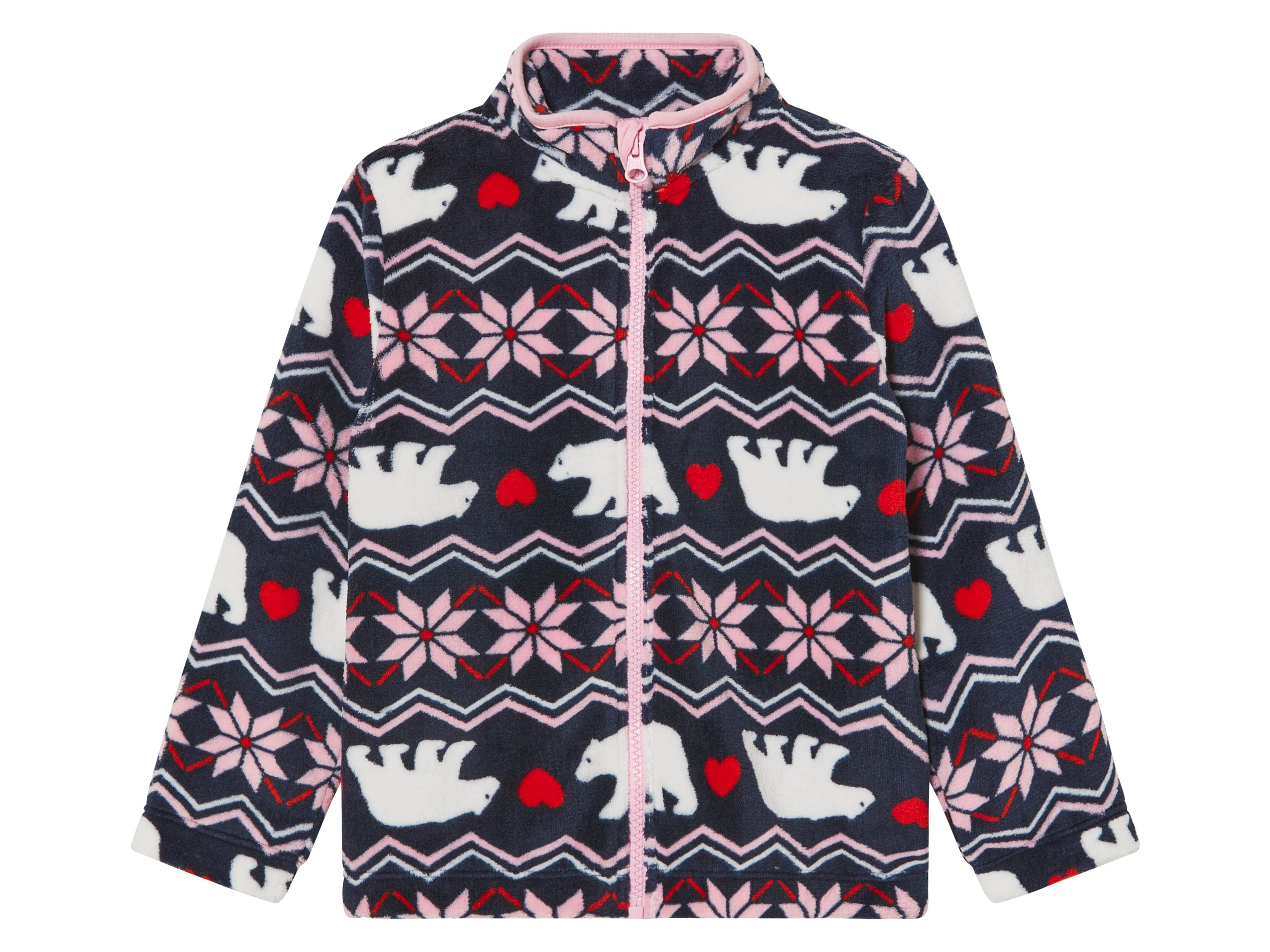 lupilu Bluza polarowa dziecięca ze stójką 98/104, Granatowy