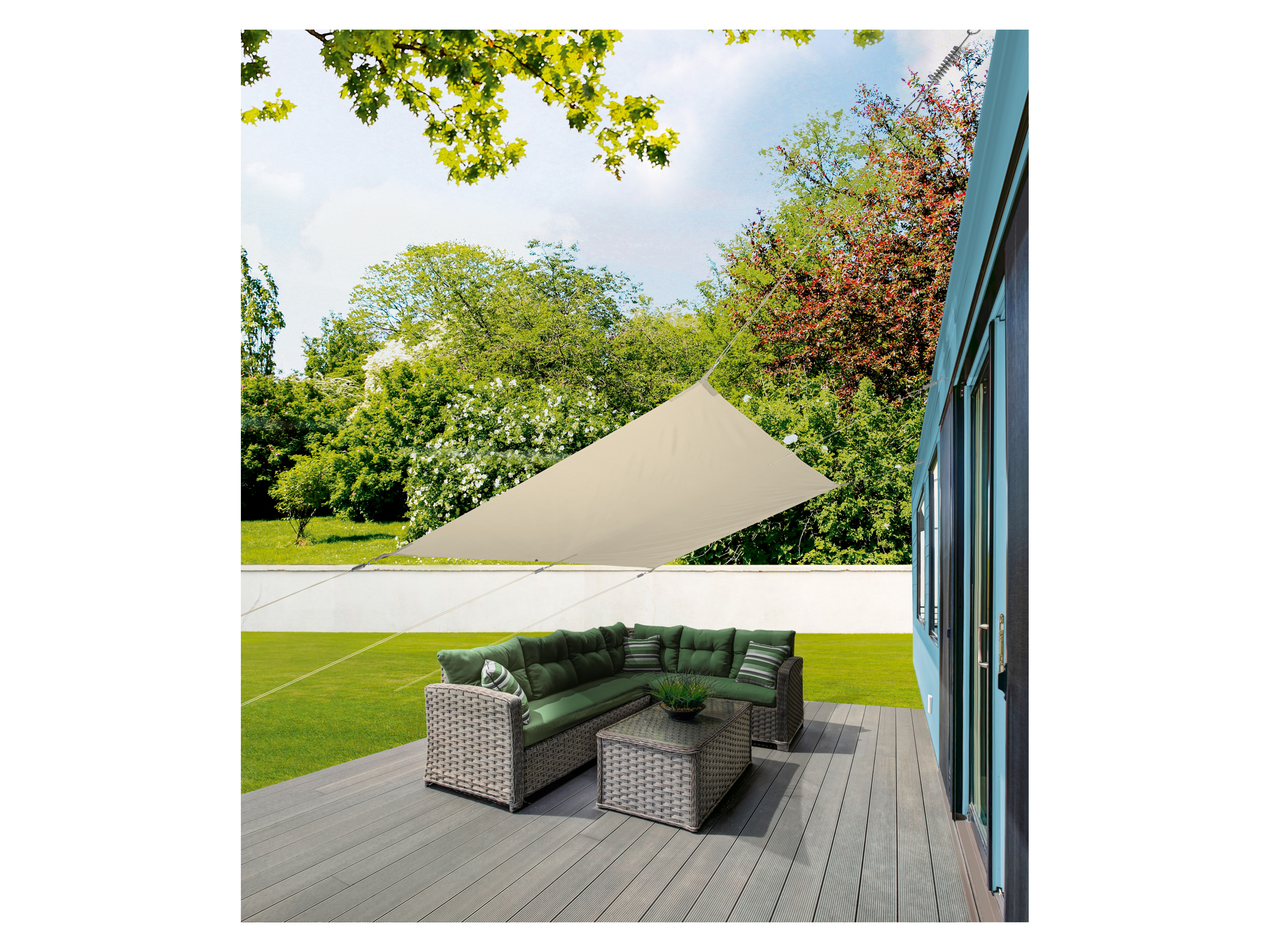 Livarno home Żagiel przeciwsłoneczny Prostokątny/ beżowy