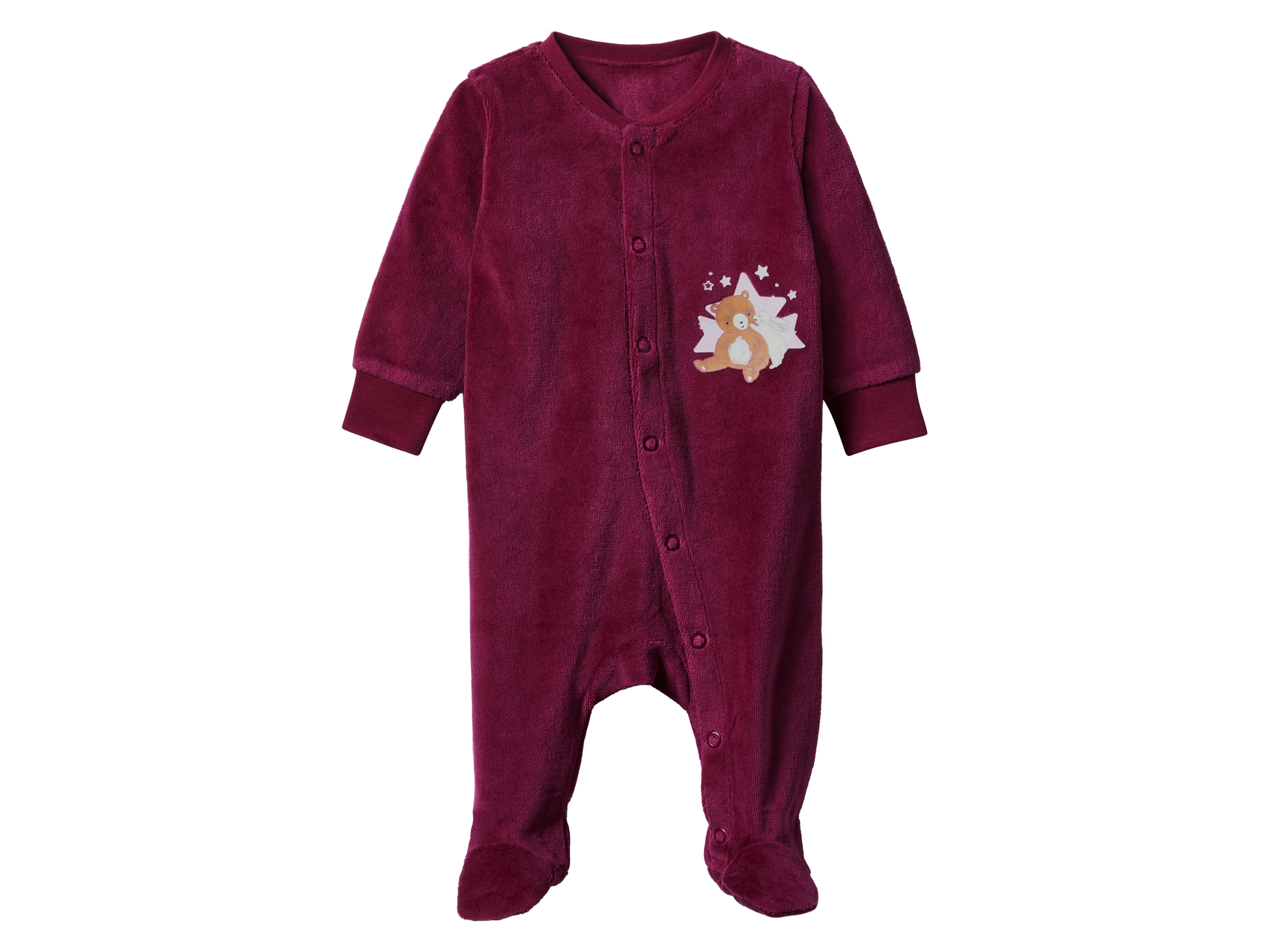 lupilu Pajacyk niemowlęcy z biobawełną Bordowy, 50/56