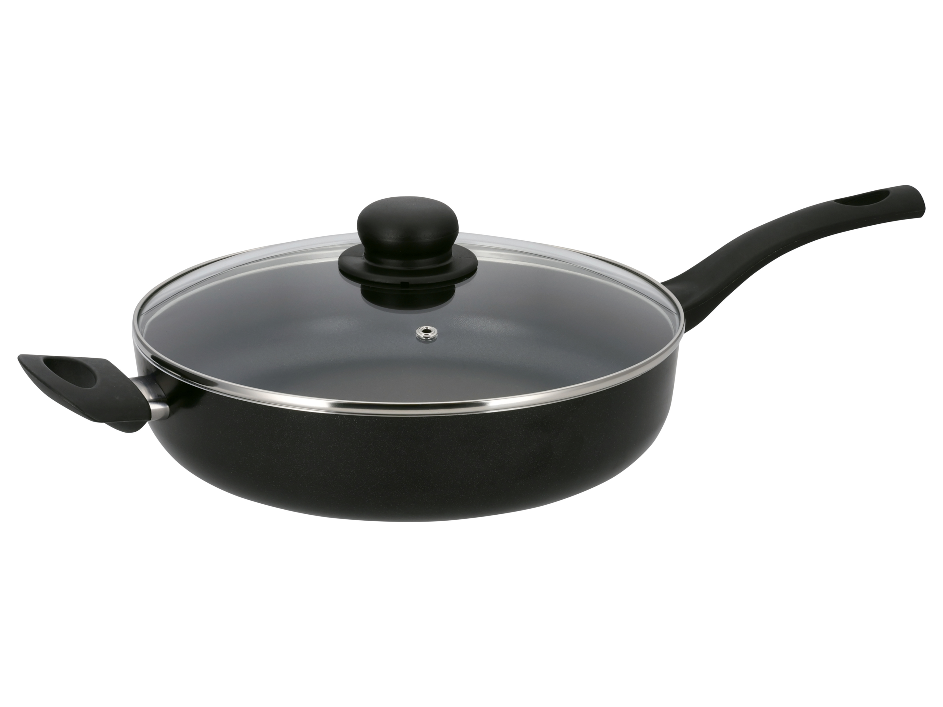 Silvercrest Patelnia aluminiowa ze szklaną pokrywką, Ø 28 cm