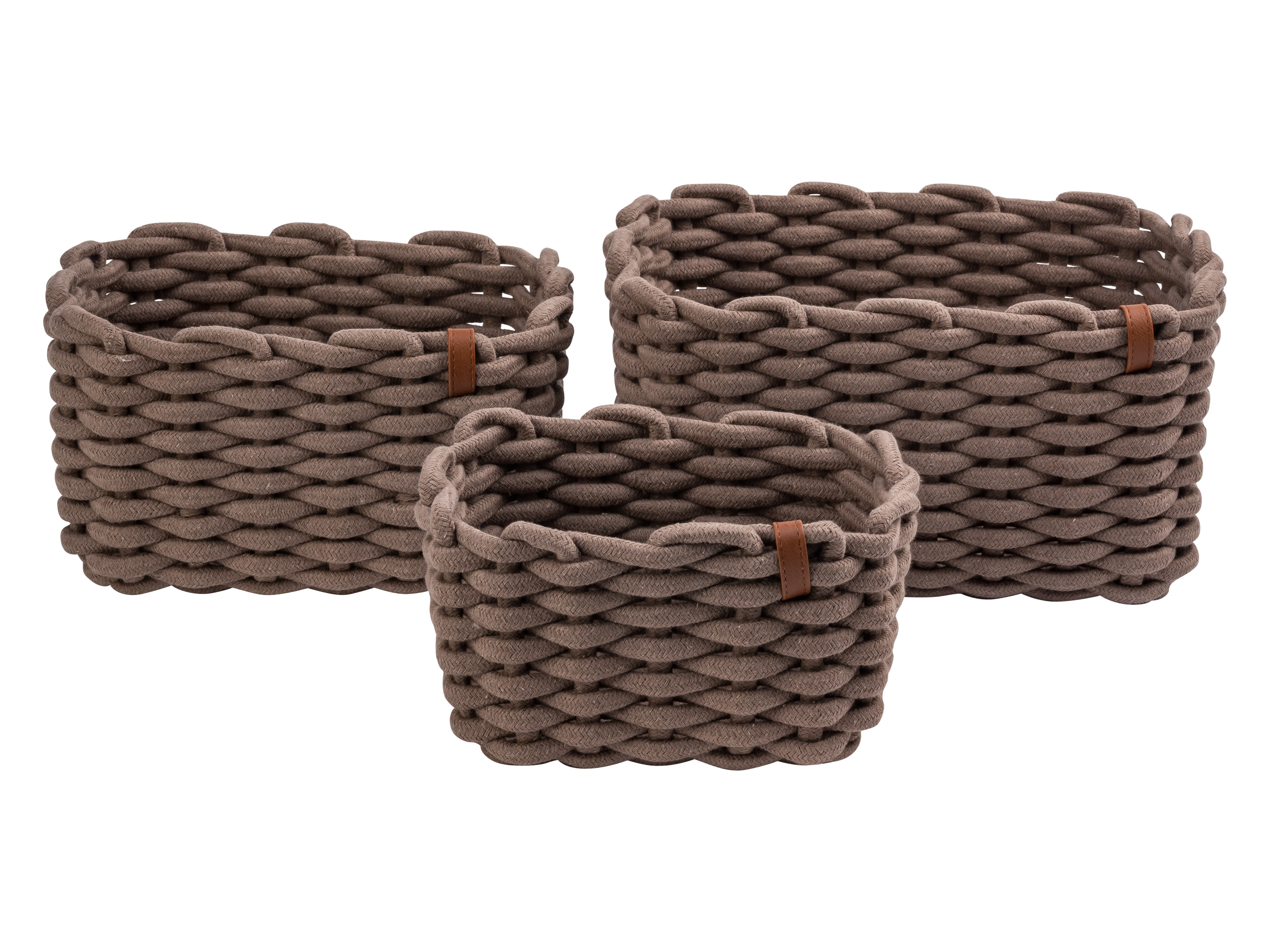 Livarno home Zestaw 3 koszyków do przechowywania Taupe