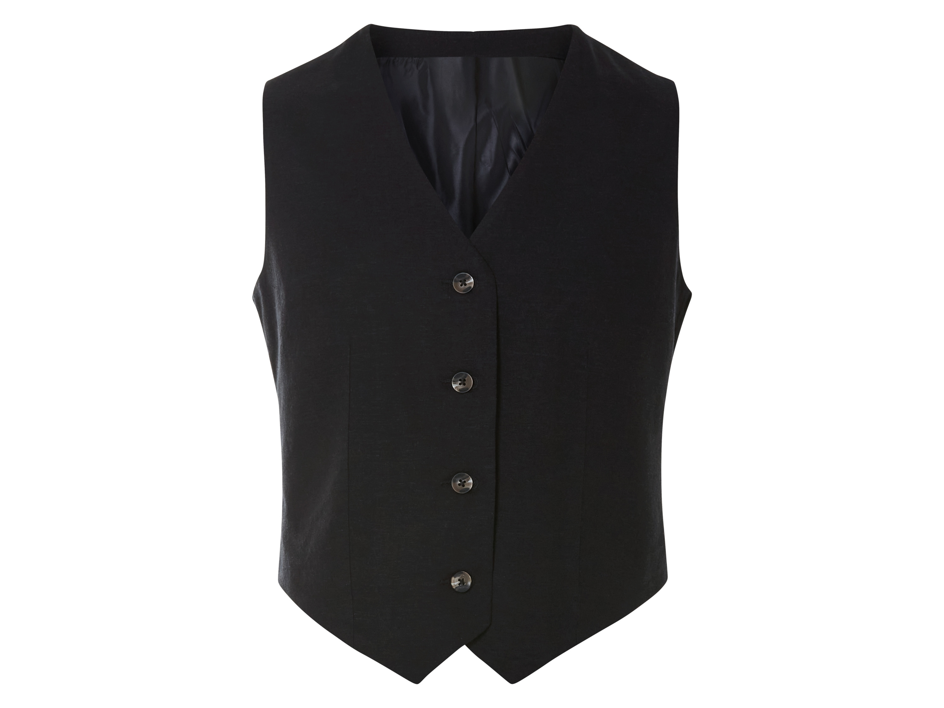 esmara Kamizelka damska z lnem Czarny, 34