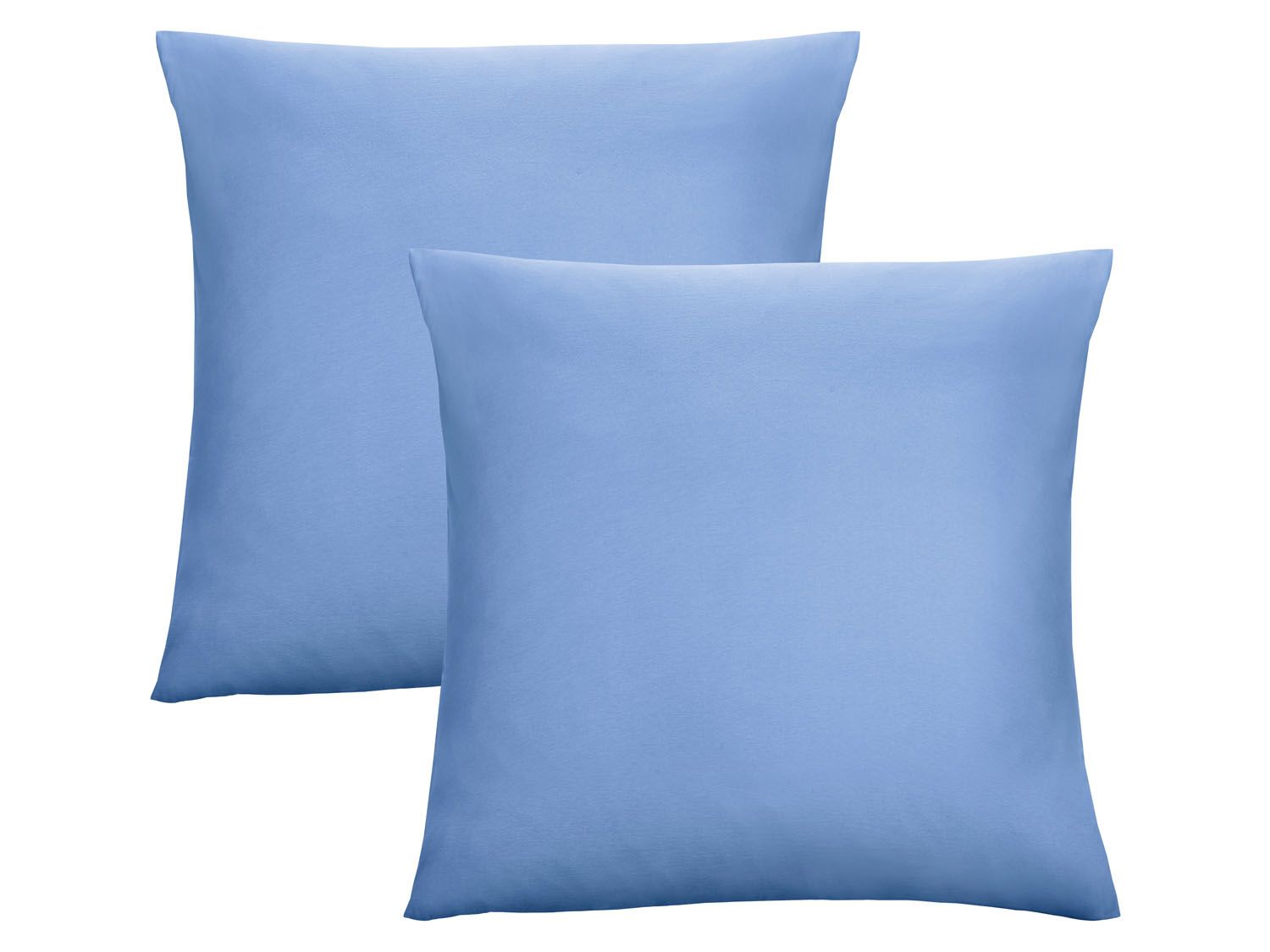 Biberna Poszewka na poduszkę z delikatnego dżerseju, 2 szt. Niebieski, 80 x 80