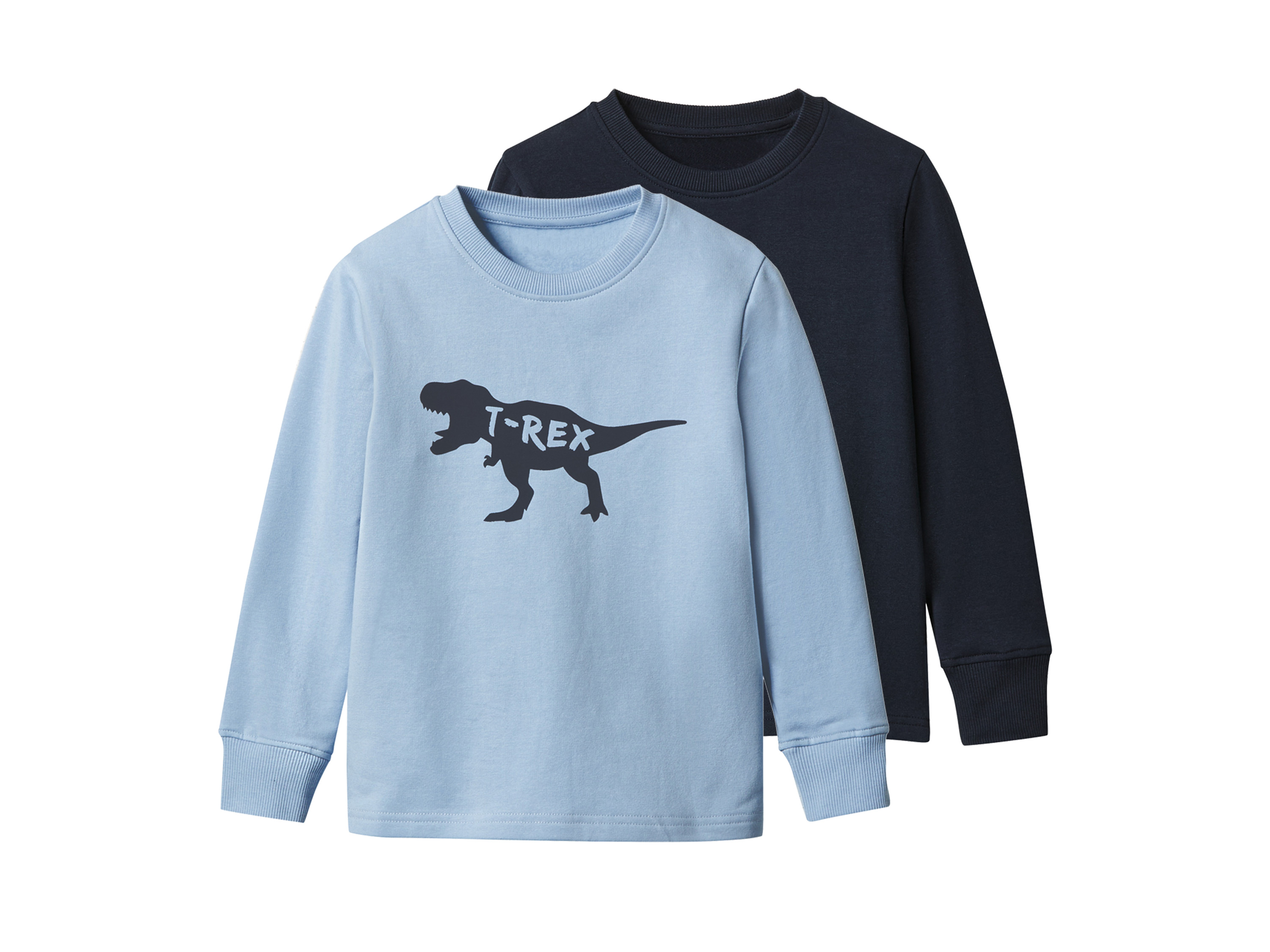 lupilu Koszulki termiczne dziecięce z bawełną, 2 sztuki Granatowy/jasnoniebieski, 98/104