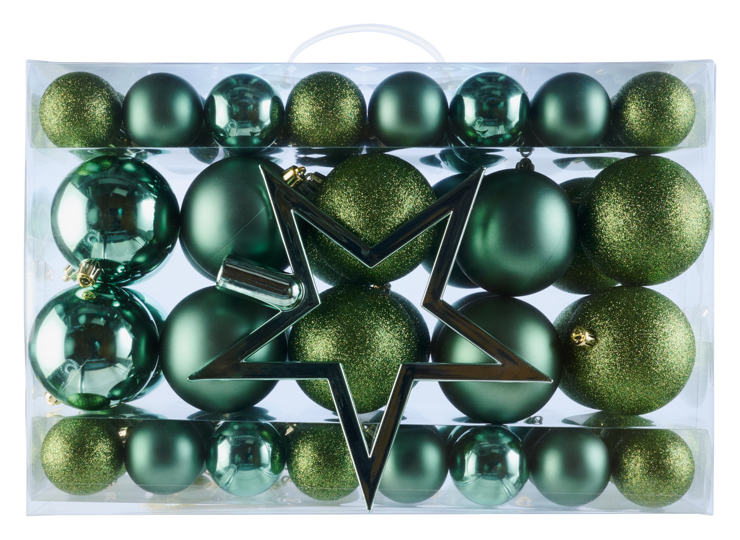 Livarno home Zestaw 69 ozdób choinkowych Zielony