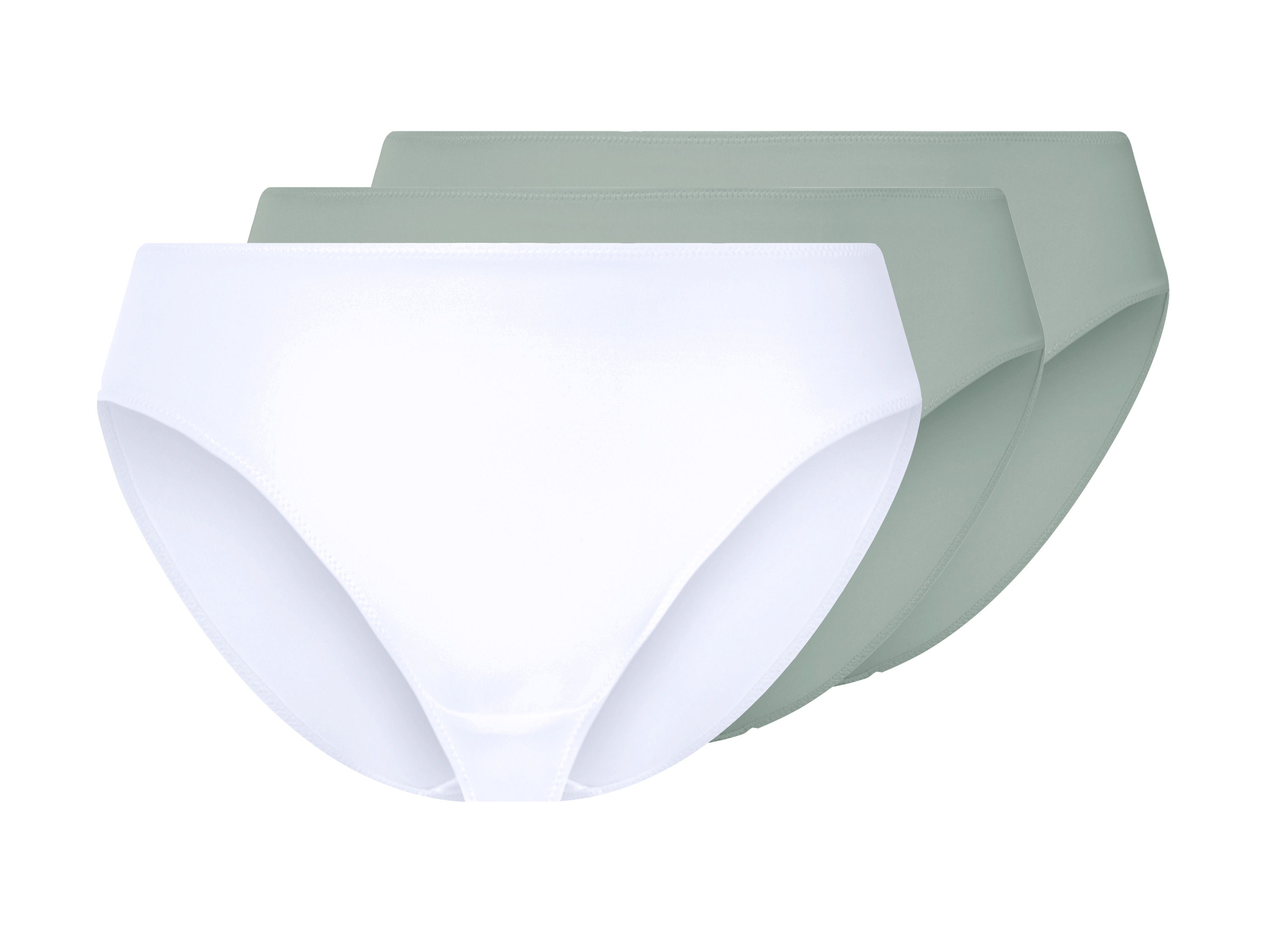 esmara Majtki figi damskie, 3 pary Miętowy/biały, XXL 52/54
