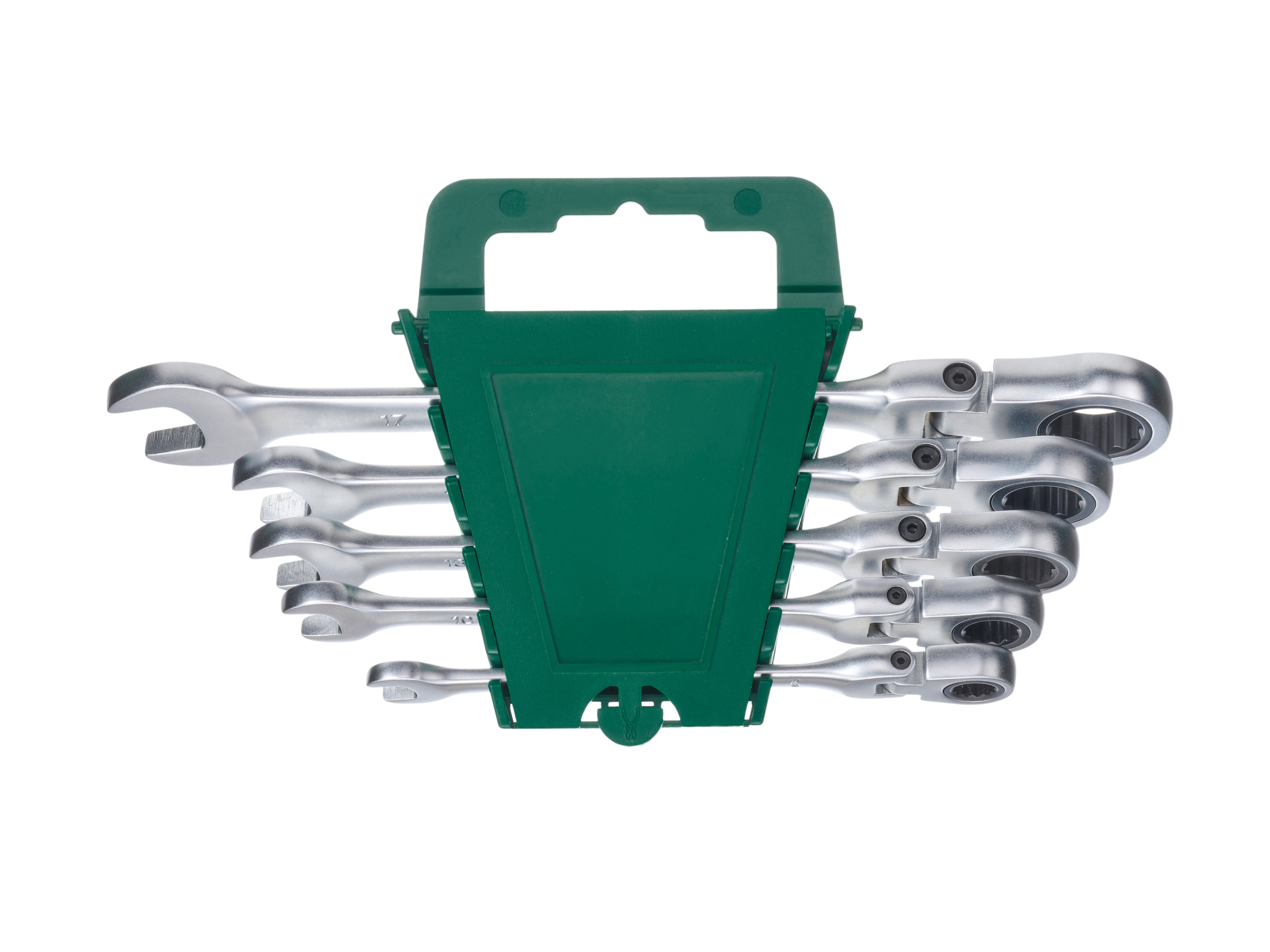 Parkside Zestaw kluczy płasko-oczkowych z grzechotką, 5 lub 6 elementów Grzechotka i przegub 5 szt.