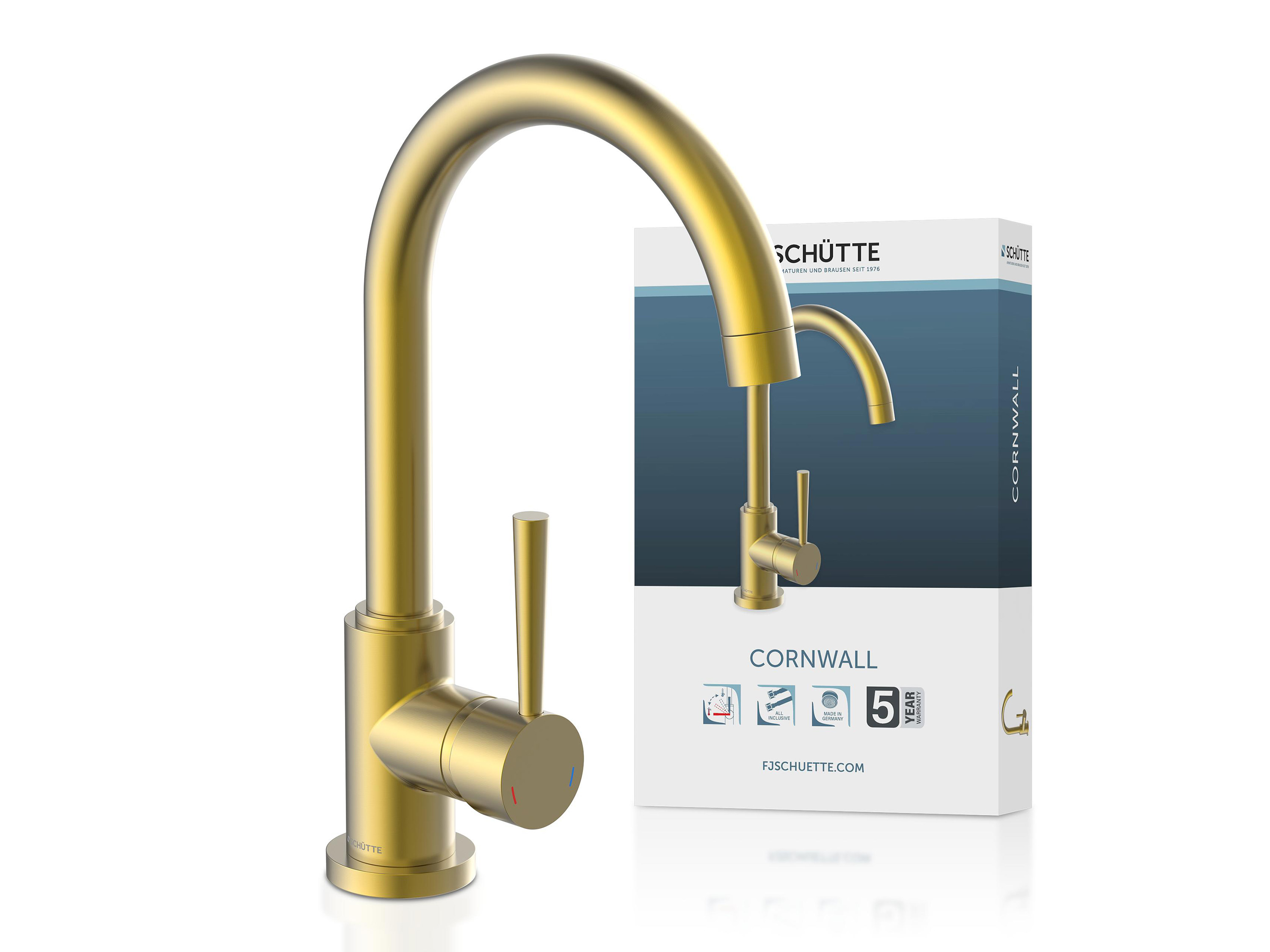 Schütte Bateria kuchenna Cornwall, 360° Złoty matowy