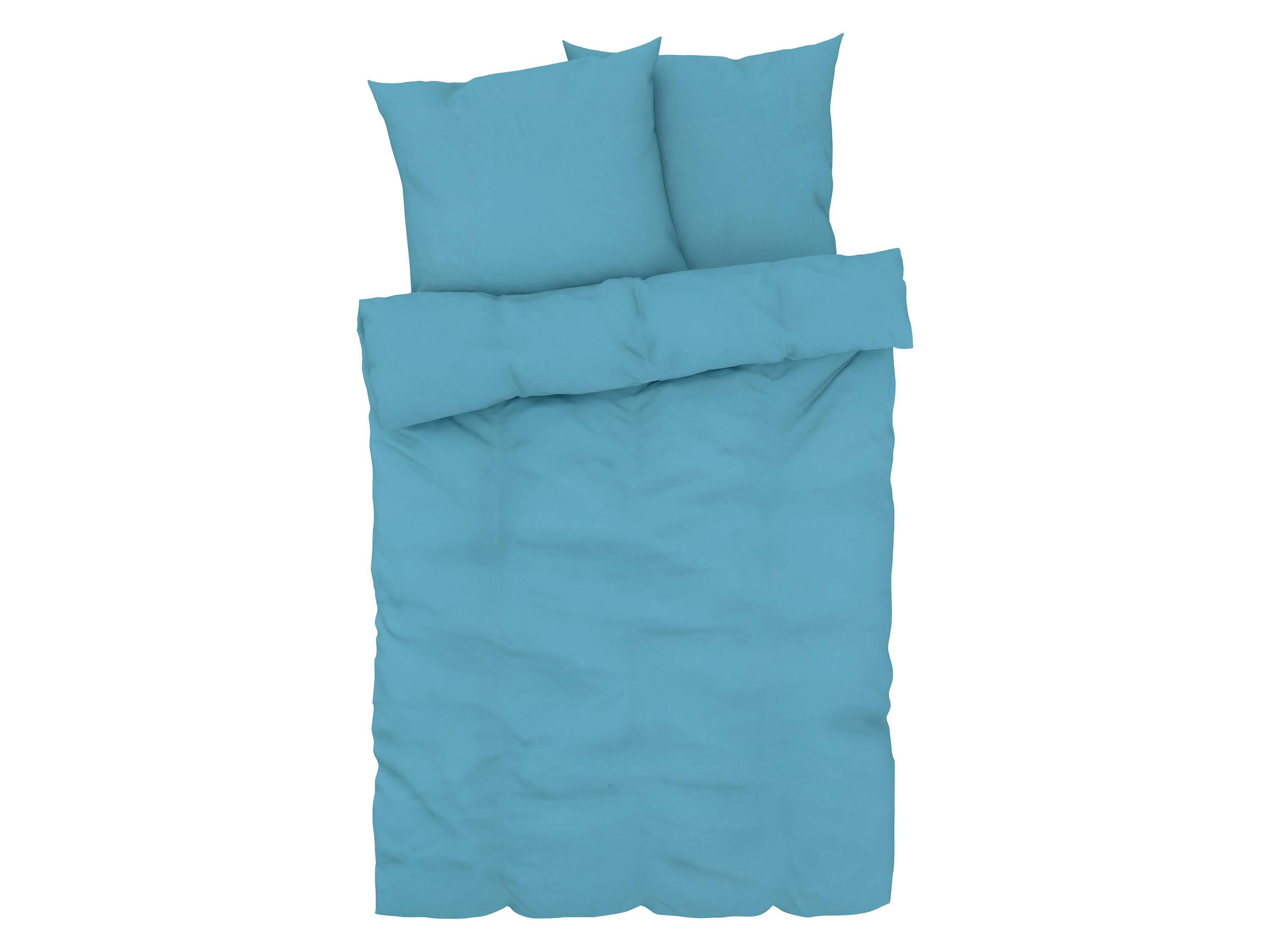 Livarno home Pościel satynowa z mikrofibry, 160 x 200 cm Niebieski