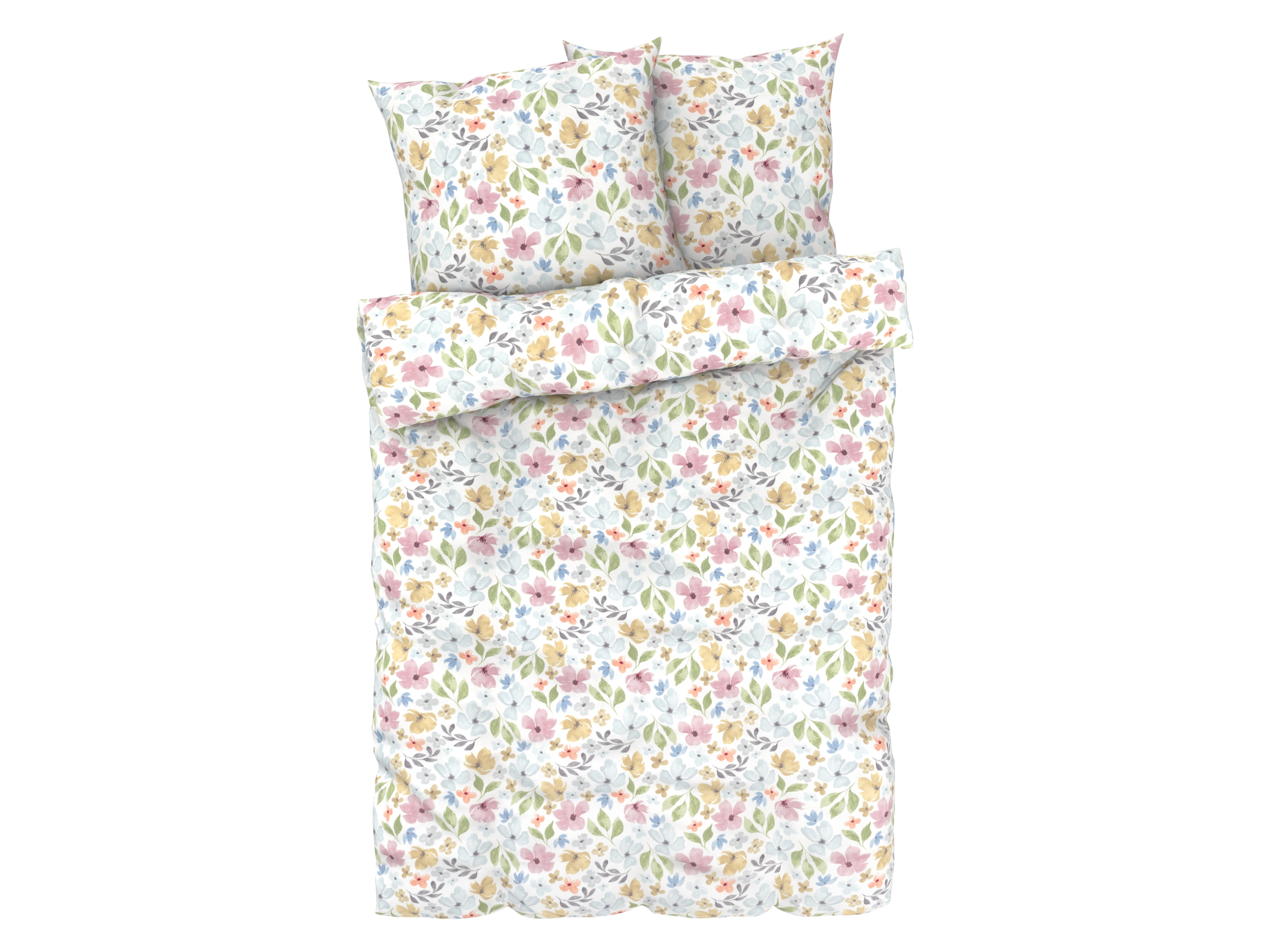 Livarno home Pościel z mikrowłókna satynowego, 220 x 200 cm Kwiaty