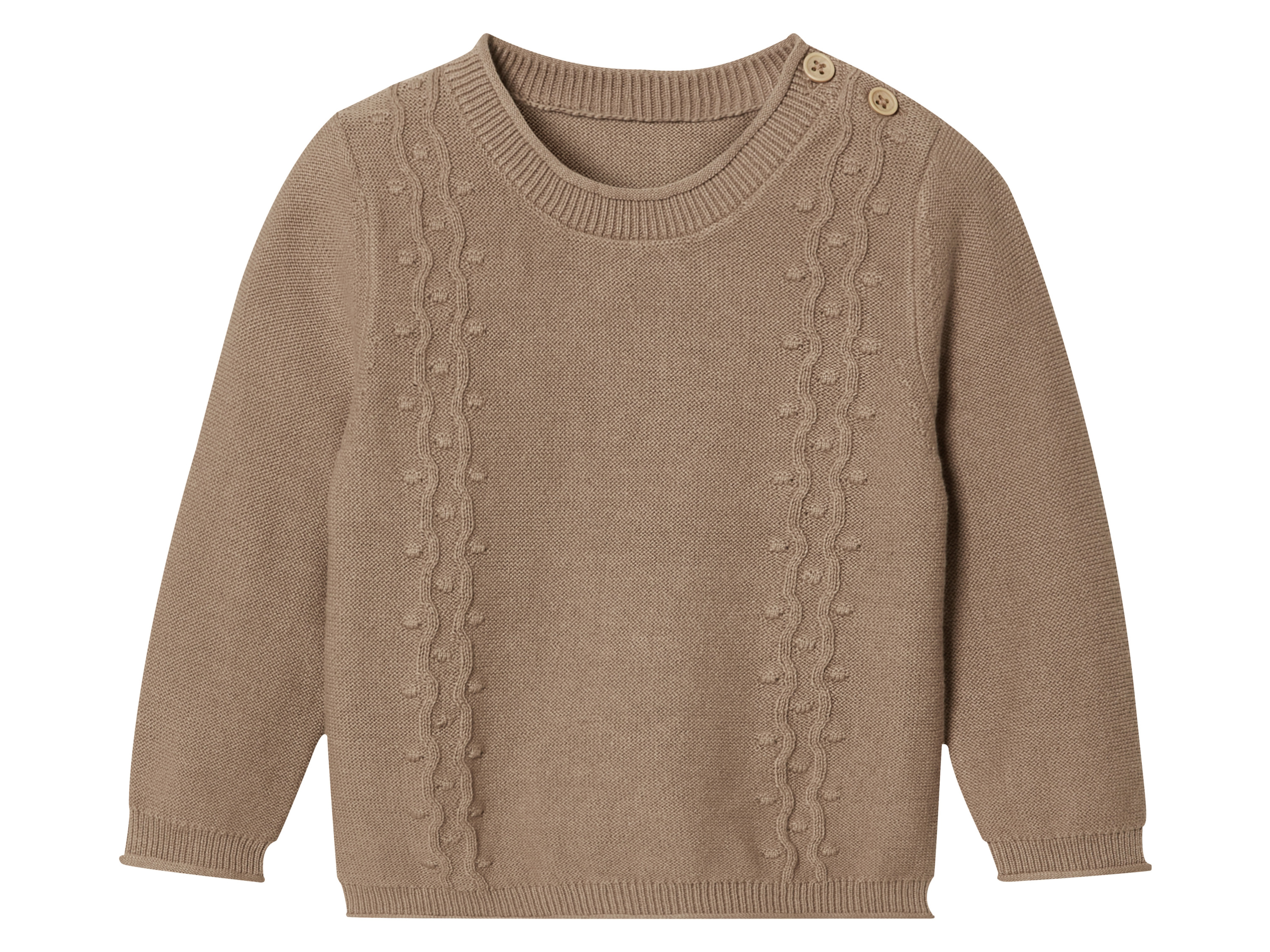 lupilu Dzianinowy sweterek niemowlęcy Brązowy, 50/56