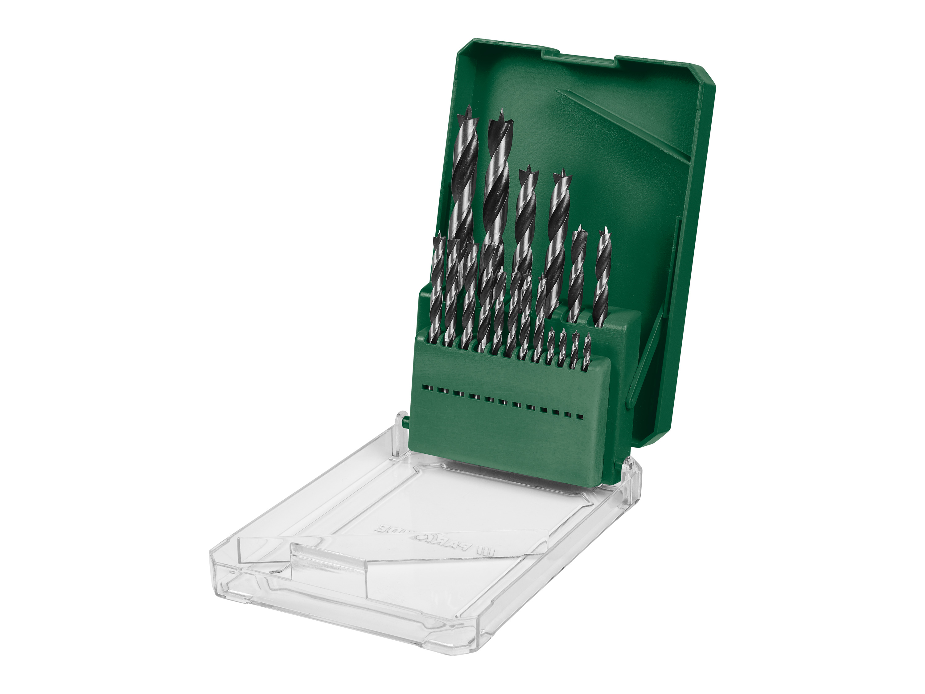 Parkside Zestaw wierteł HSS lub do drewna i stali Wiertła do drewna 18 sztuk.