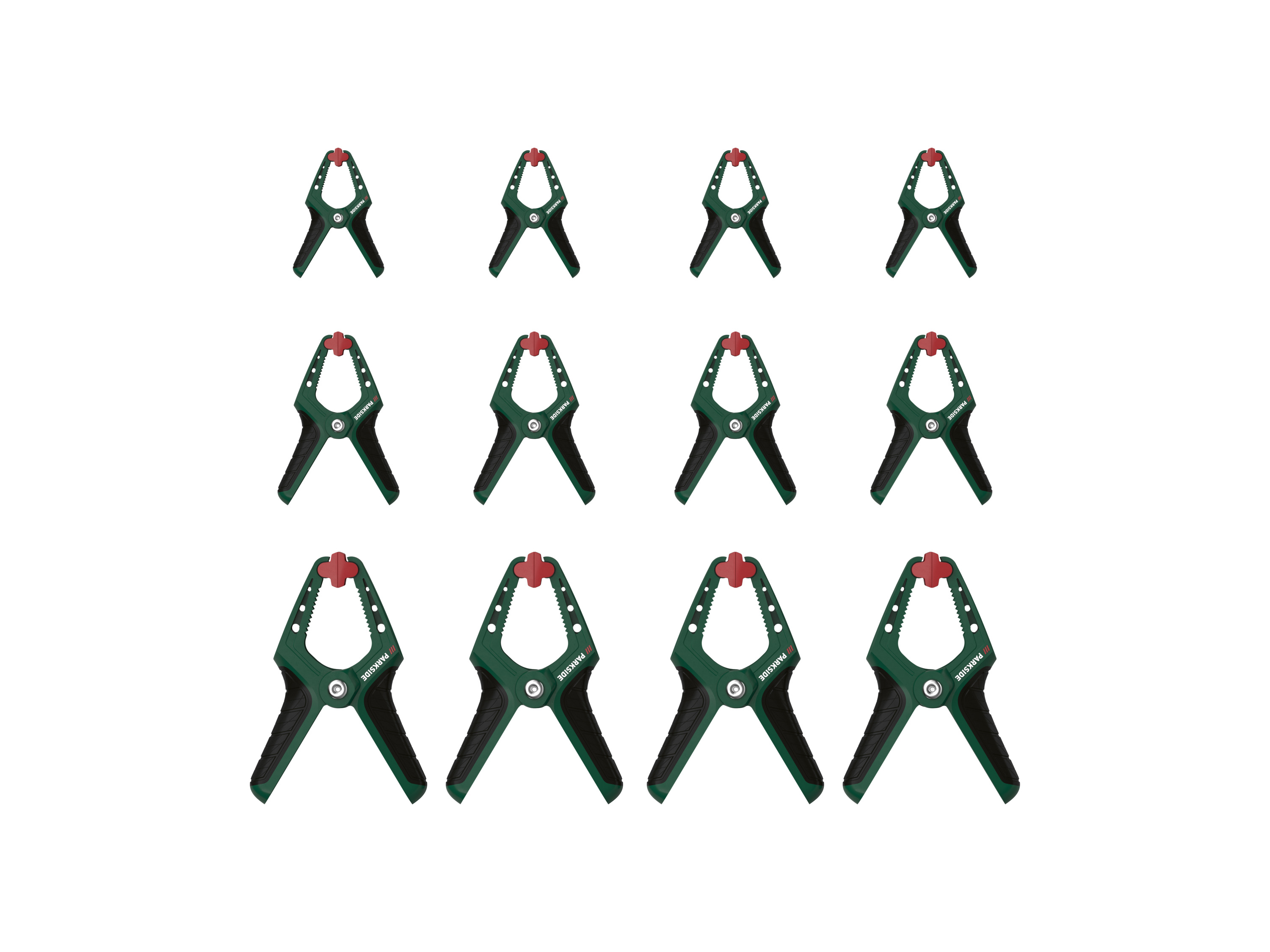 Parkside Zestaw ścisków z miękkimi szczękami 12 elementów