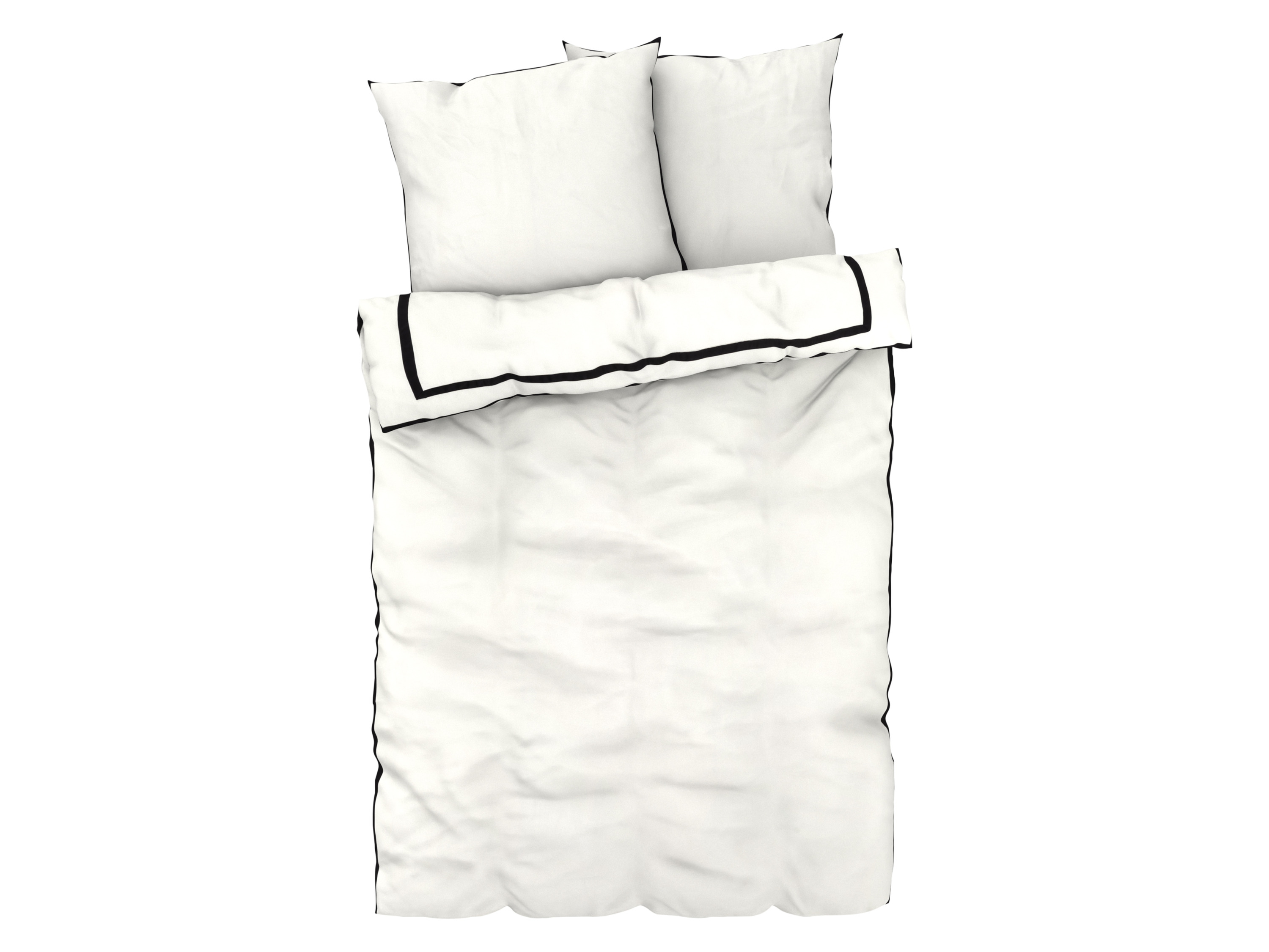 Livarno home Pościel satynowa, 220 x 200 cm Biały/ czarny