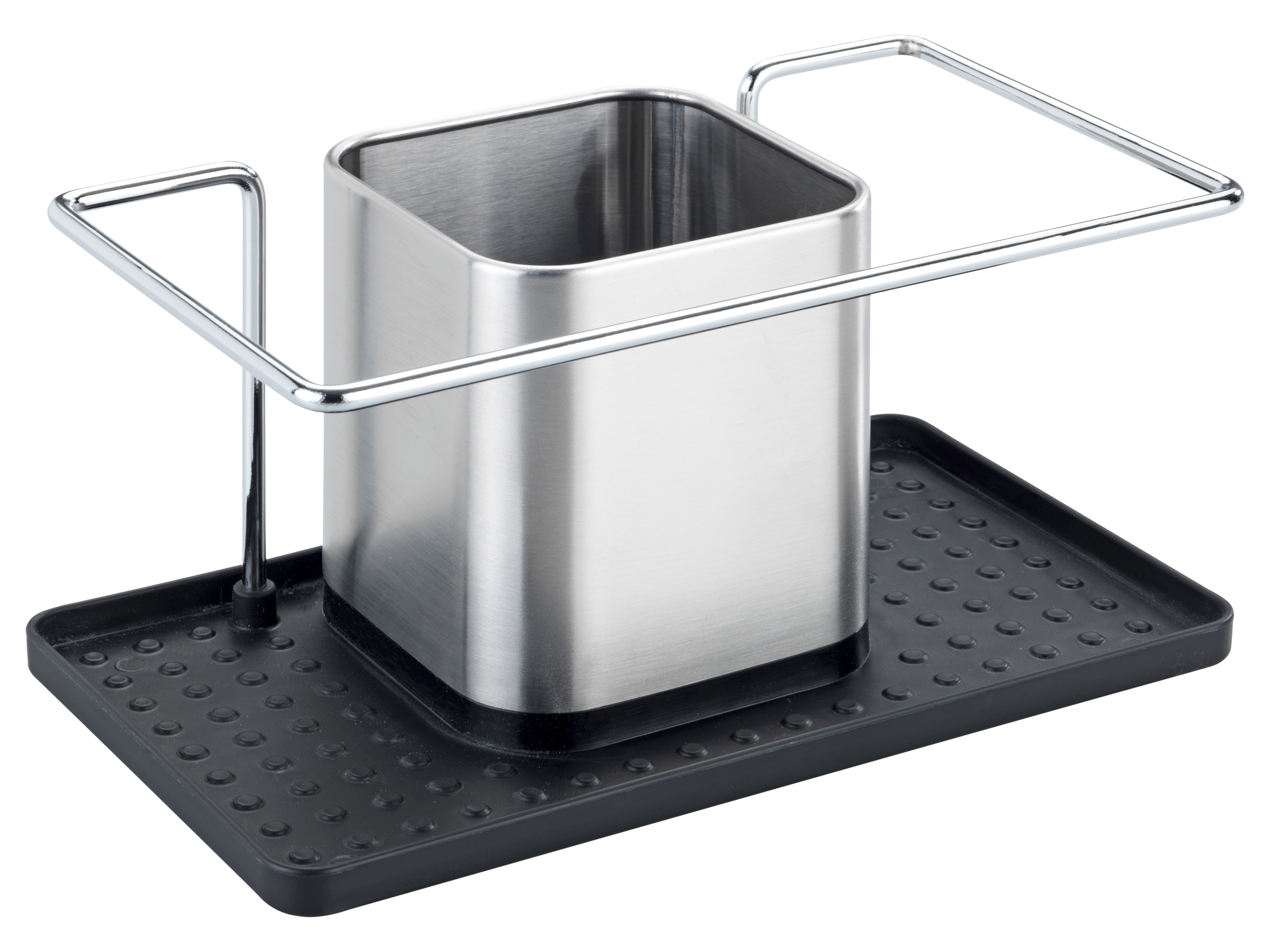 Wenko Organizer do zlewu z 4 przegródkami Kwadratowy/stal szlachetna