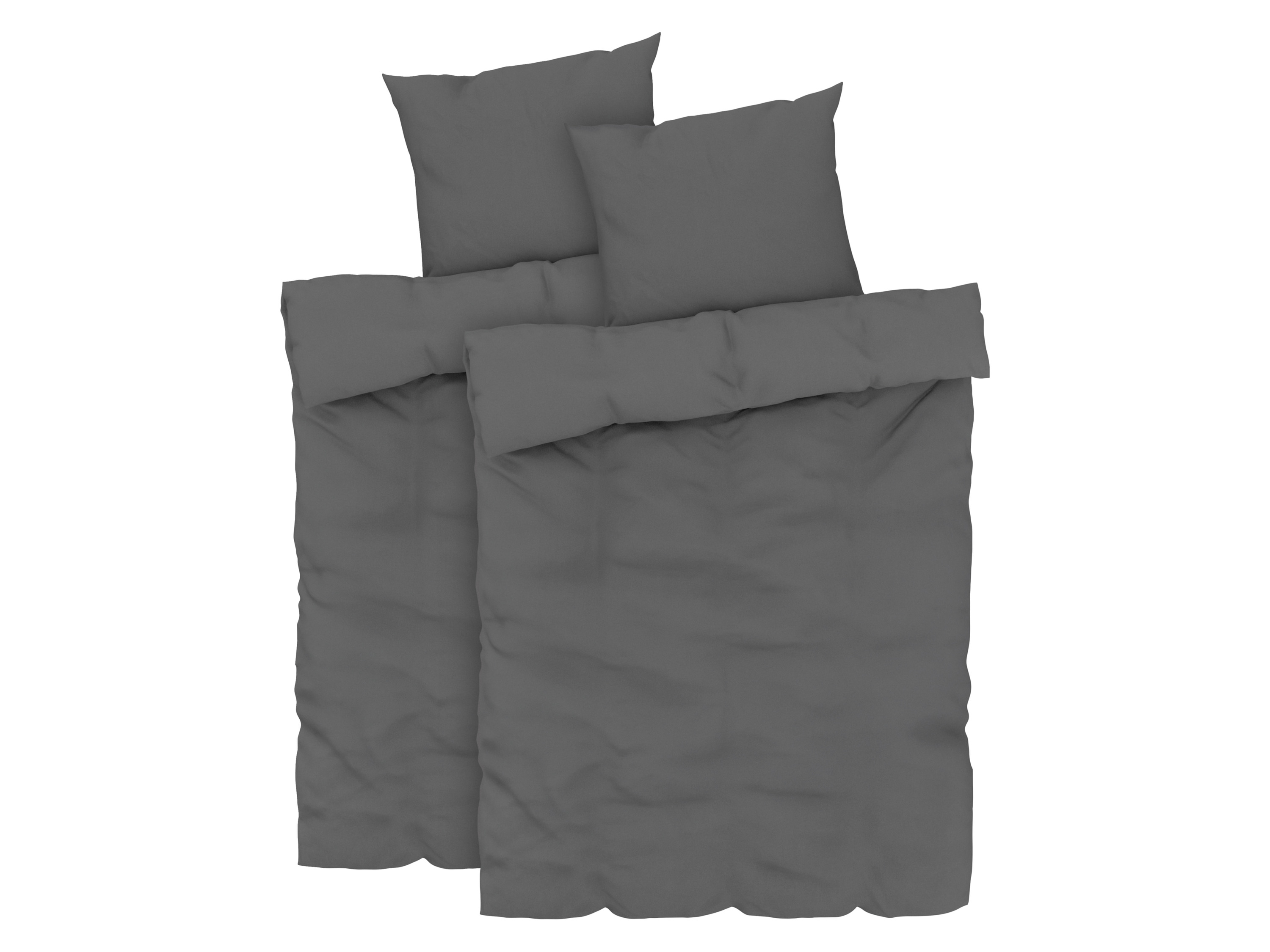 Livarno home Pościel z mikrofibry satynowej, 140 x 200 cm Ciemnoszary