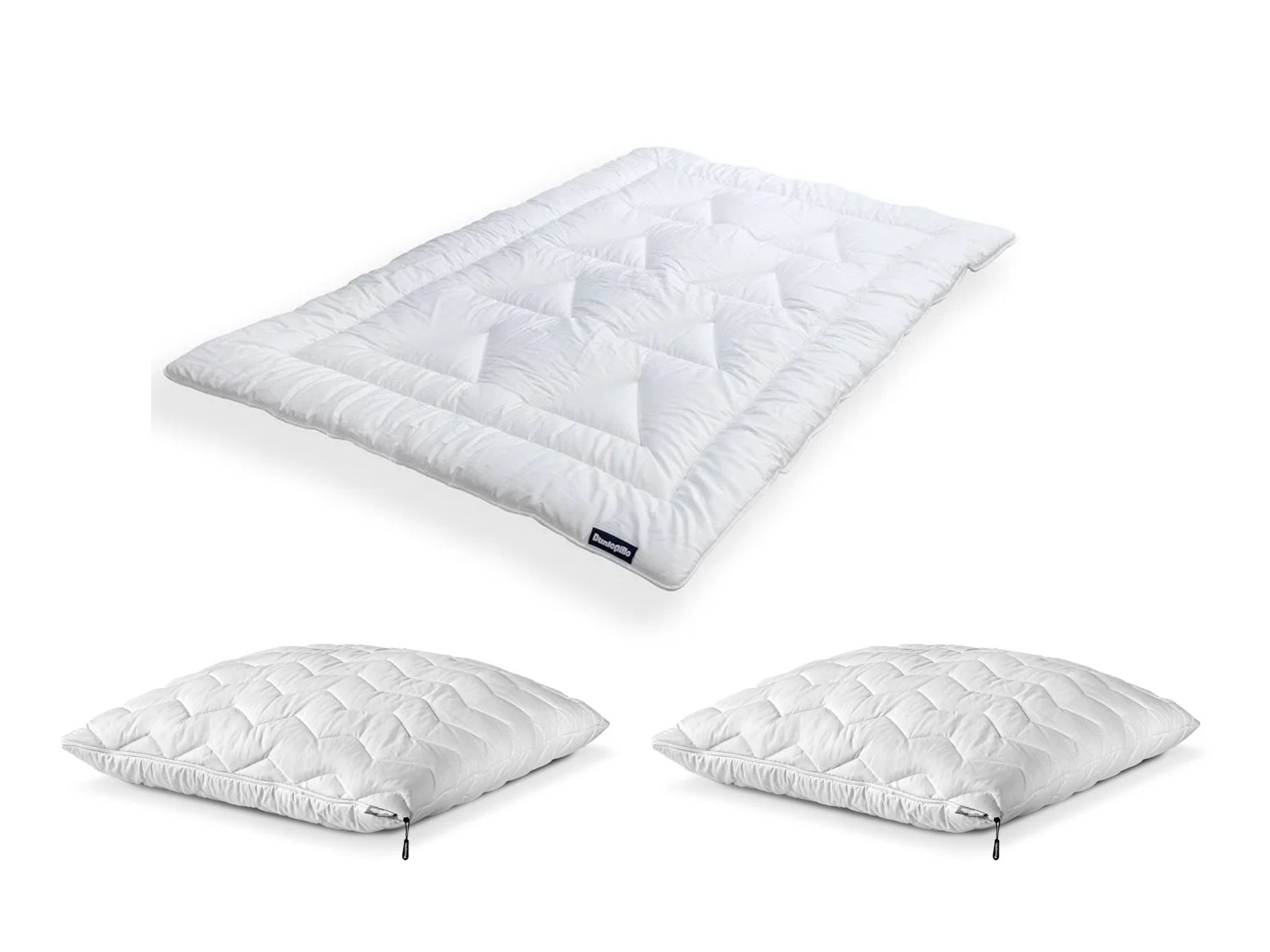 Zestaw Kołdra całoroczna Dunlopillo Life, 155 x 200 cm z 2 poduszkami Premium Life 80 x 80 cm