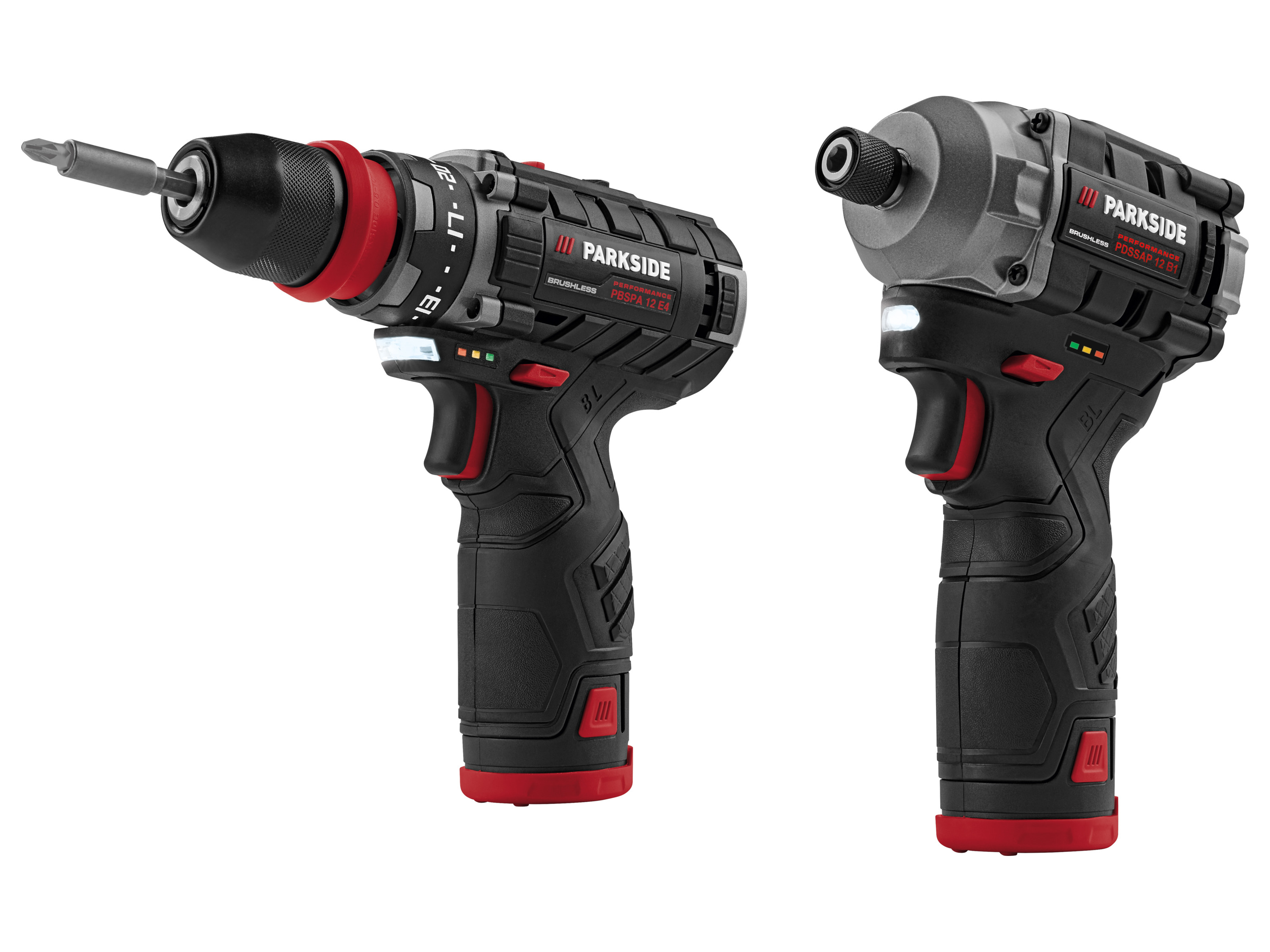 Parkside Performance Zestaw startowy: akumulatorowa wiertarkowkrętarka oraz zakrętarka, 12 V z akumulatorem i ładowarką