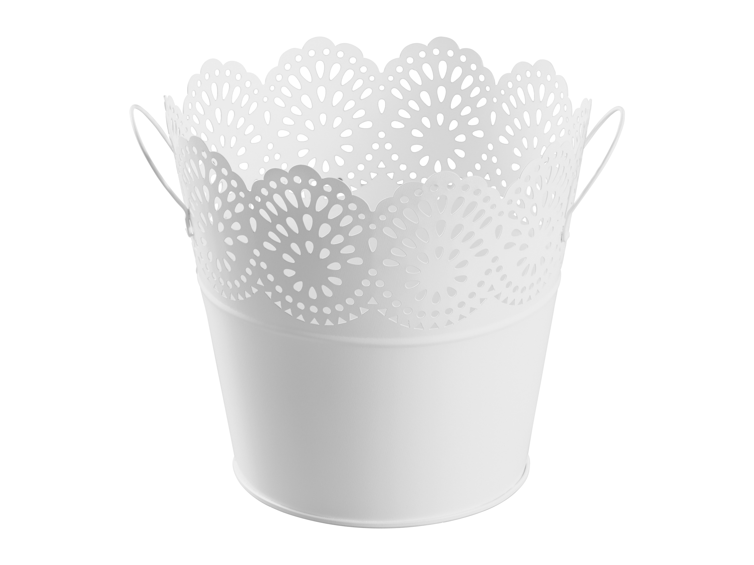 Livarno home Doniczka lub zestaw 3 doniczek Okrągły duży biały