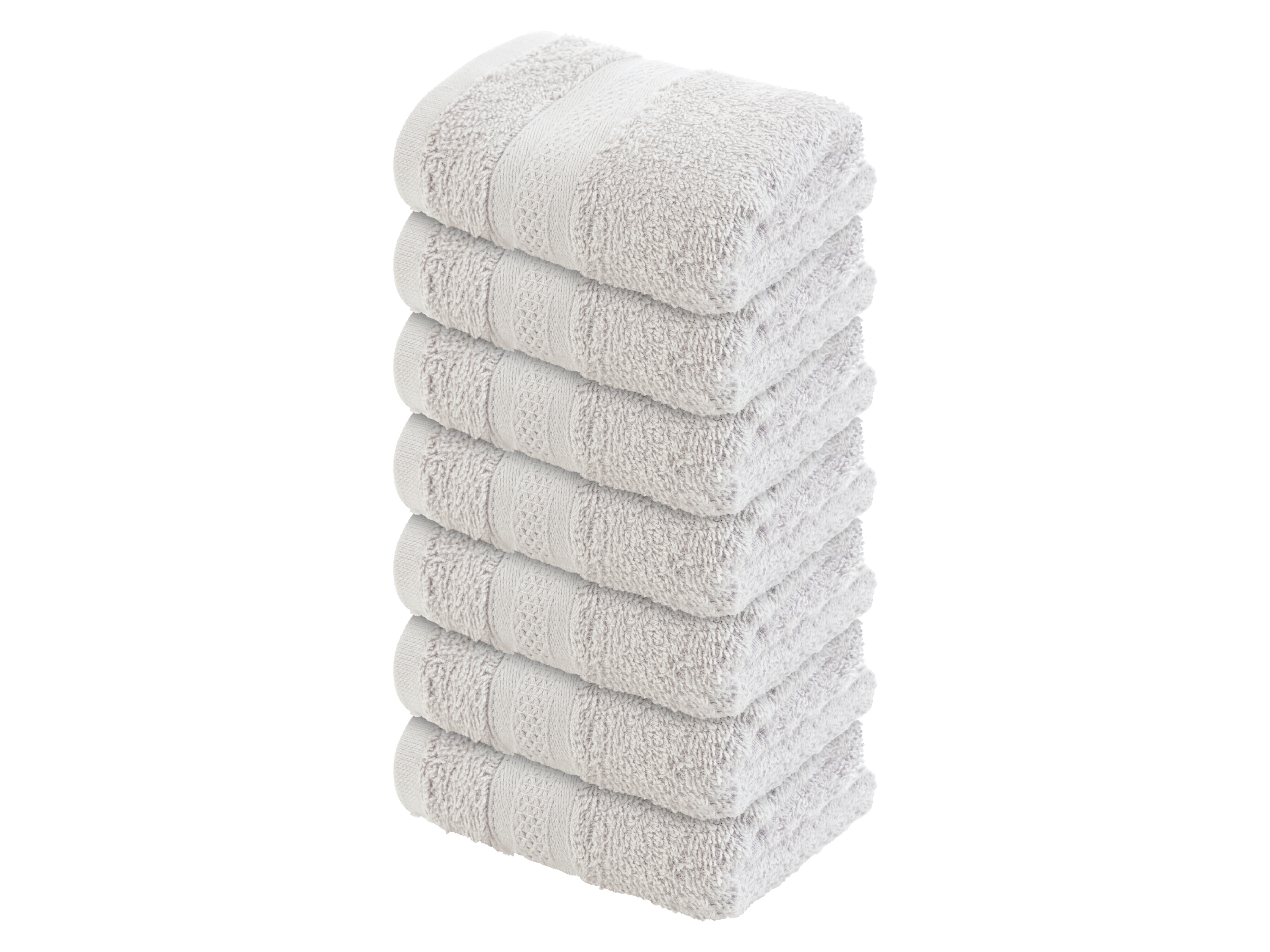 Livarno home Zestaw 8 ręczników frotte do rąk, 30 x 30 cm Jasnoszary