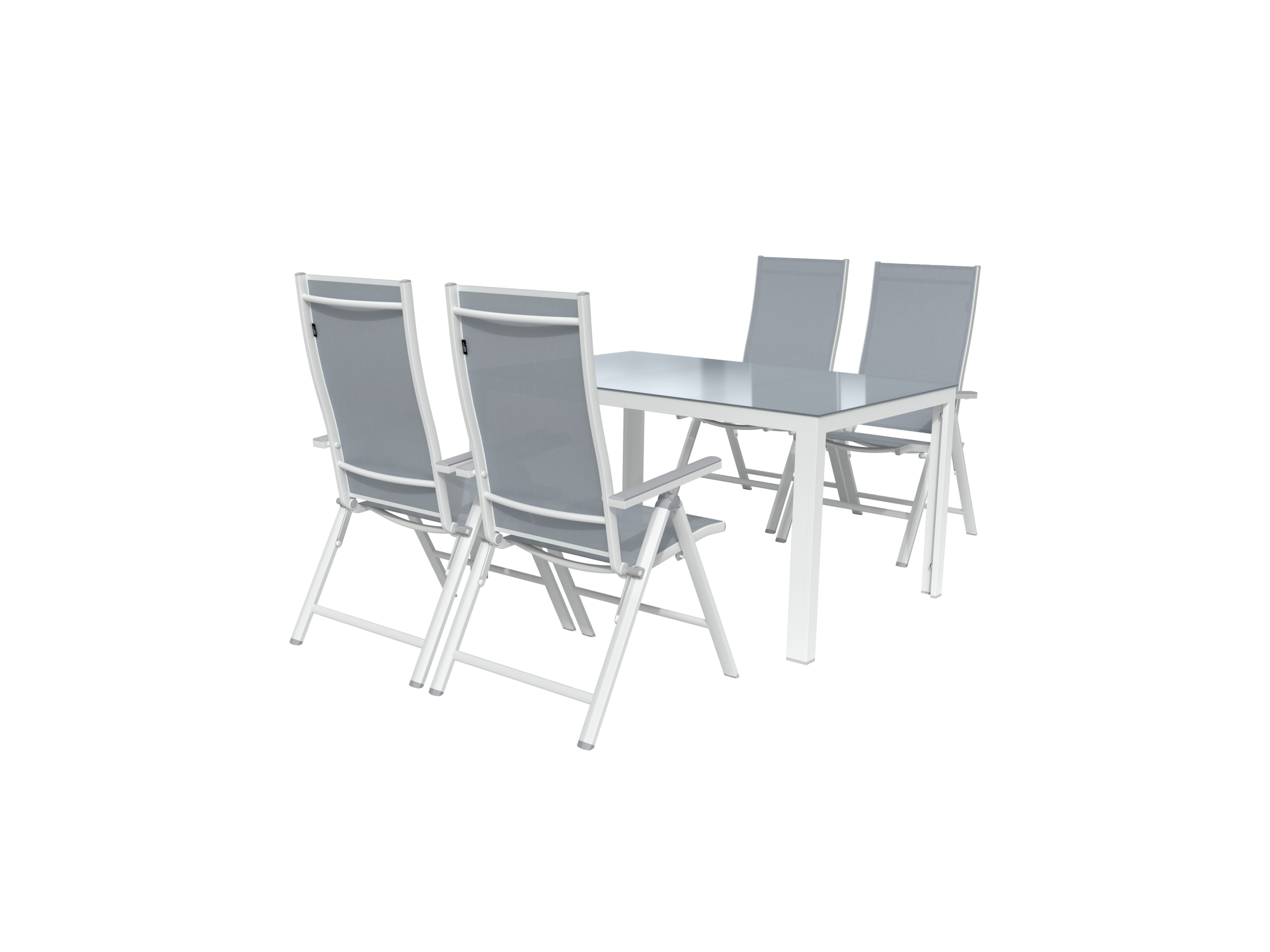 Livarno home Zestaw aluminiowych mebli ogrodowych Houston, stól i 4 fotele