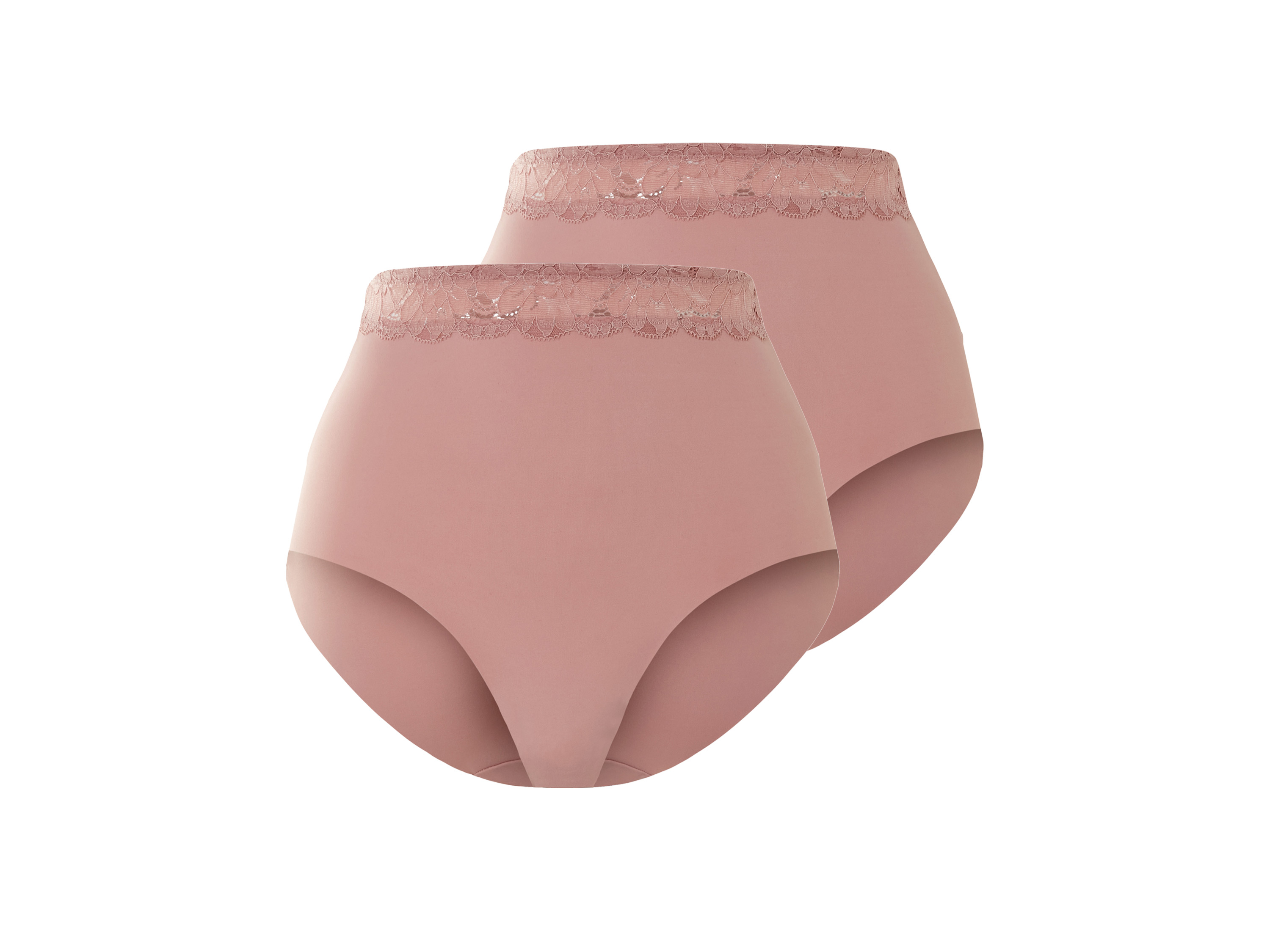 esmara Majtki figi damskie z wysokim stanem, 2 pary Różowy, S36/38