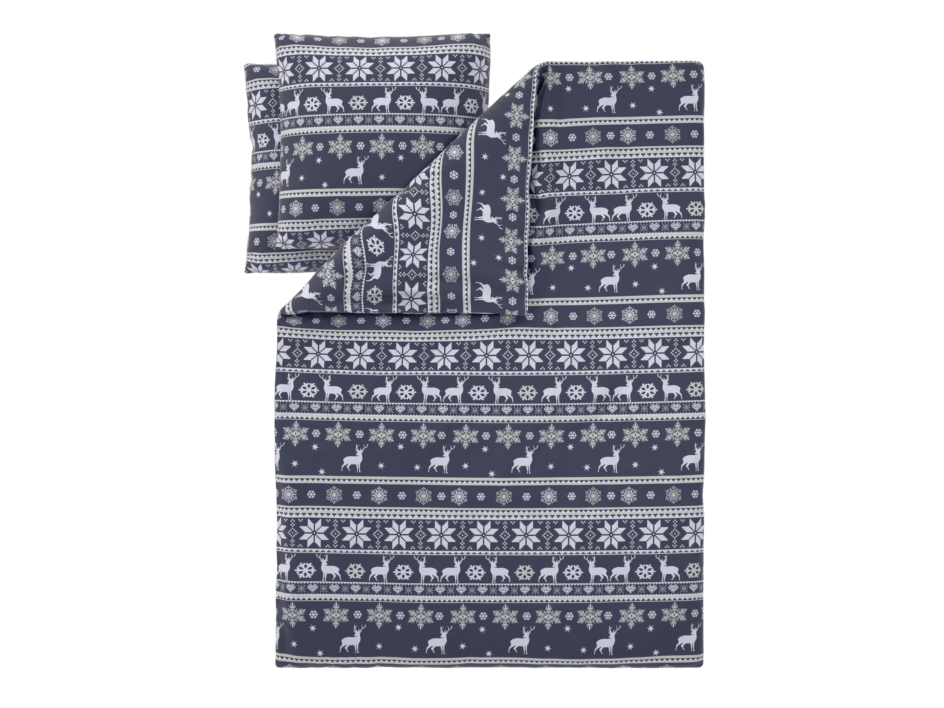 Livarno Pościel z polaru, 220 x 200 cm Niebieski jeleń