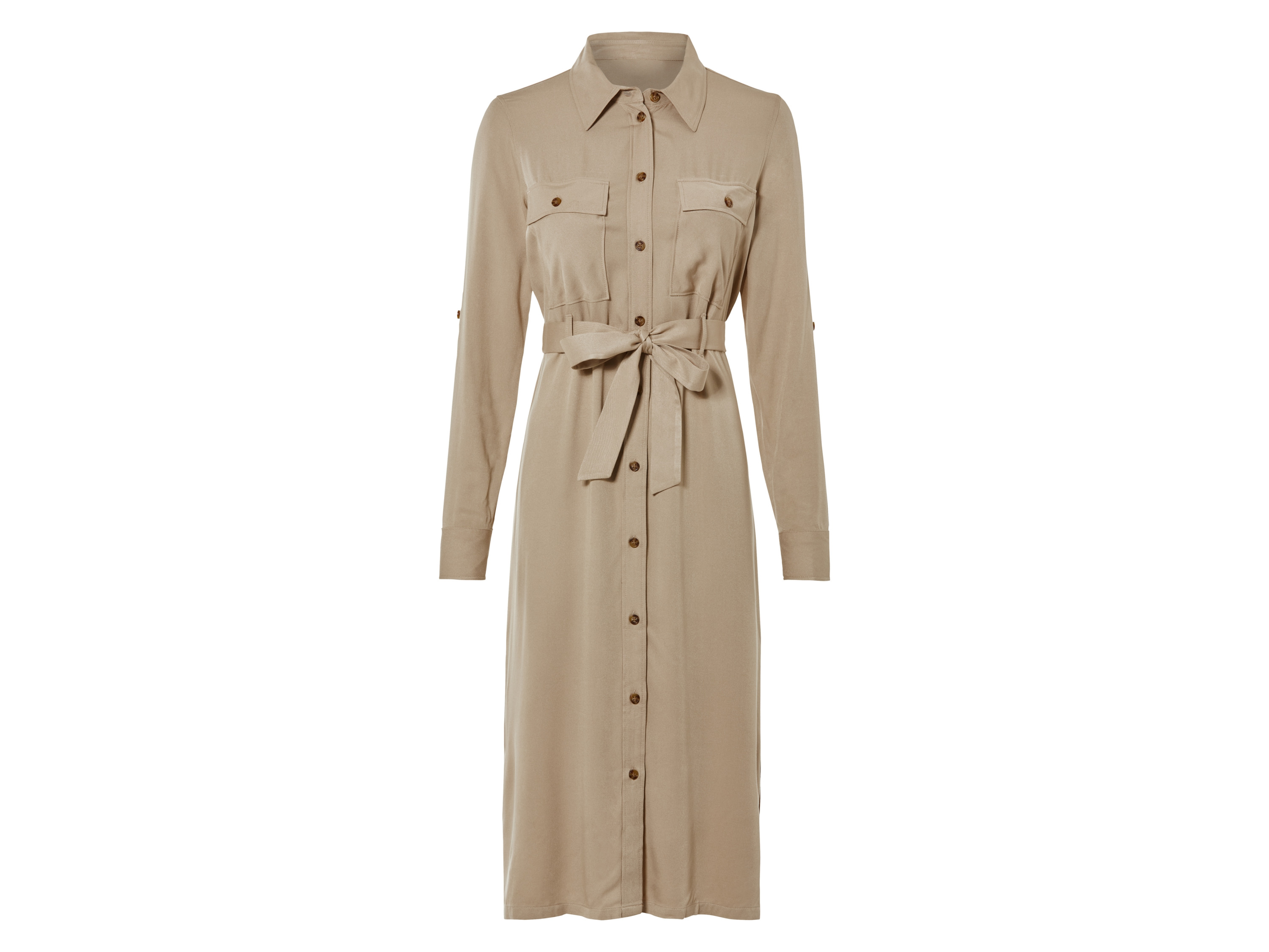 esmara Sukienka koszulowa damska z wiskozy Beżowy, 36