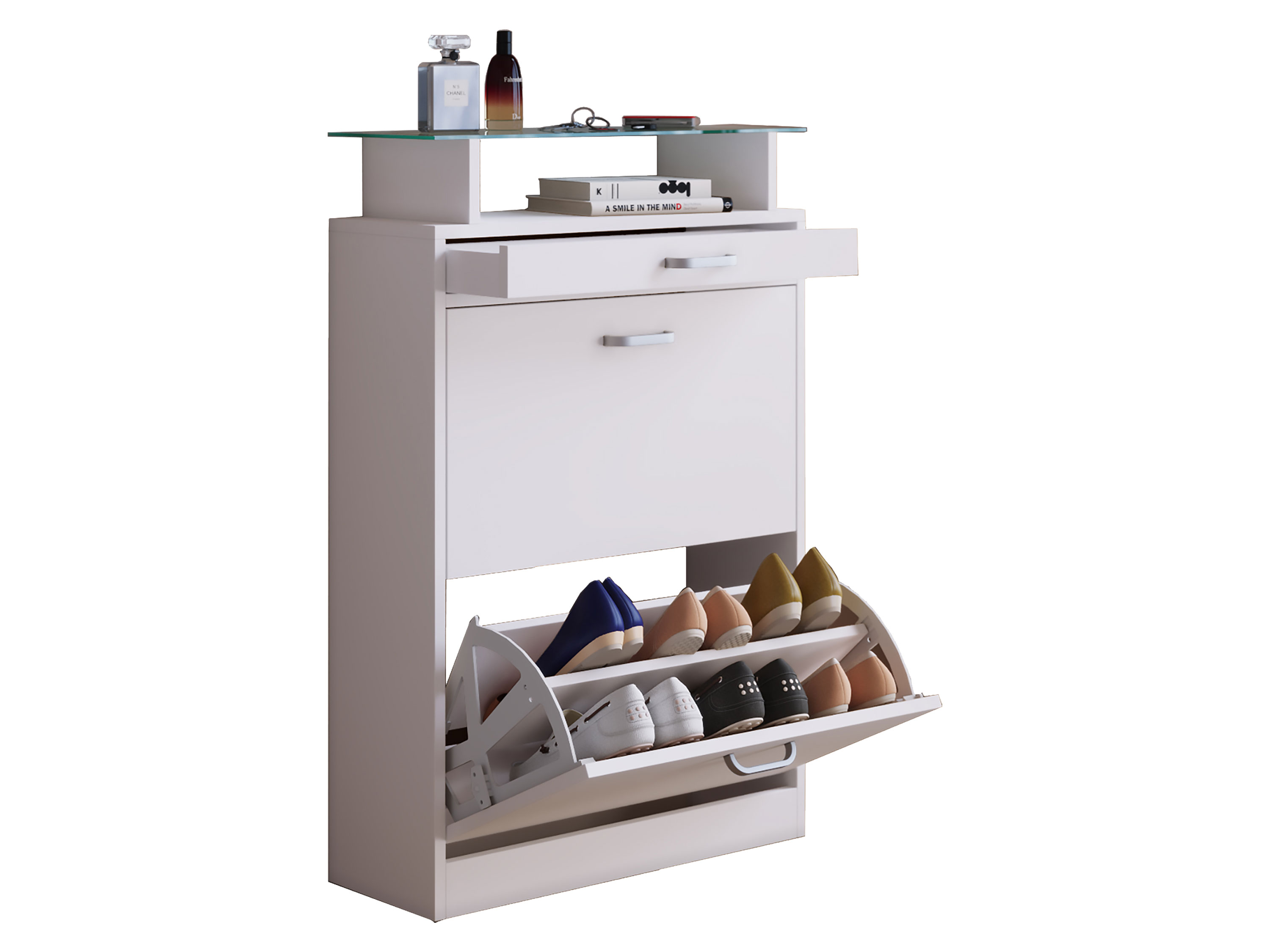 VCM Szafka na buty Sipos Biały, M