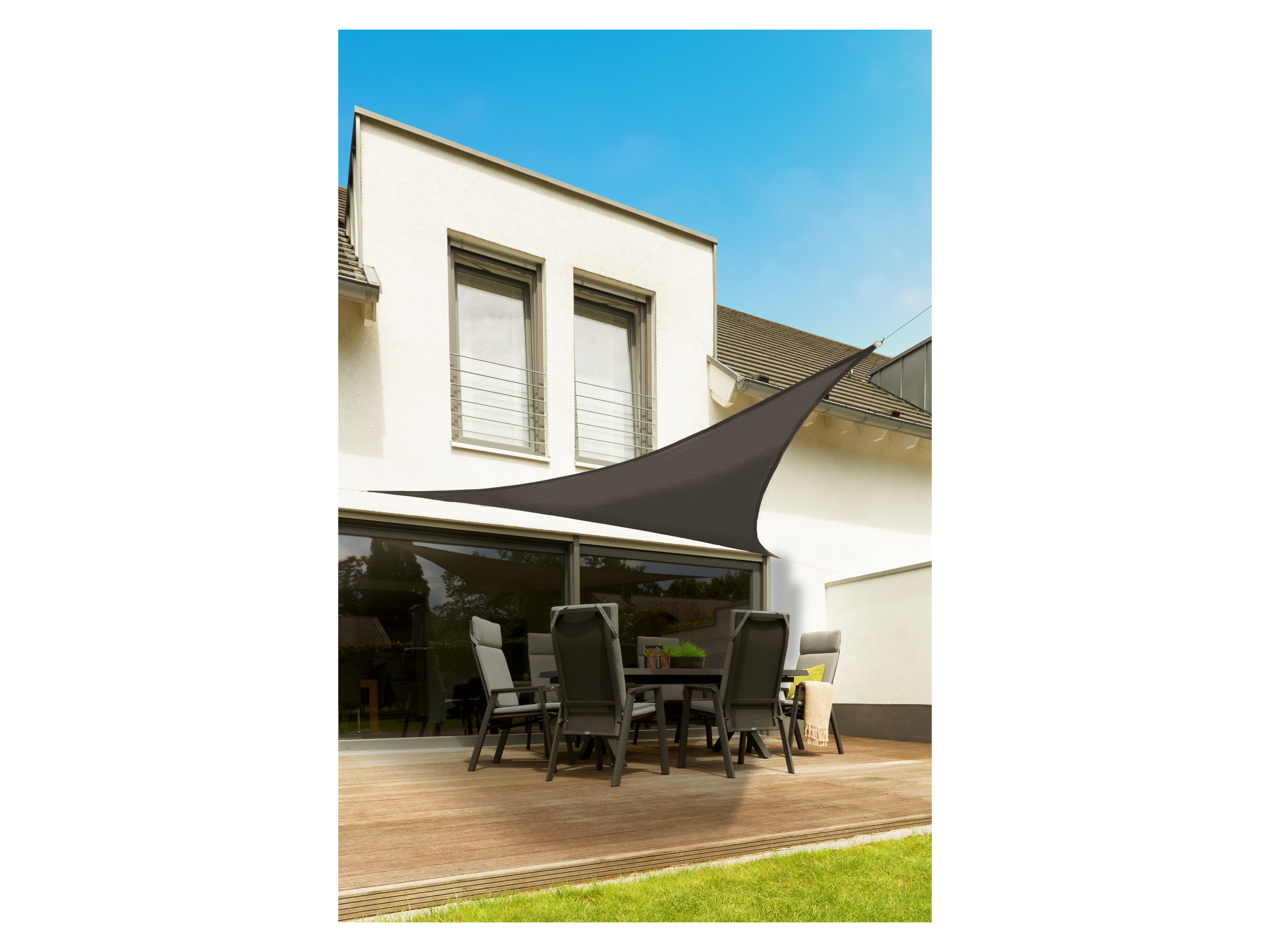 Livarno home Żagiel przeciwsłoneczny Trójkątny, Antracytowy