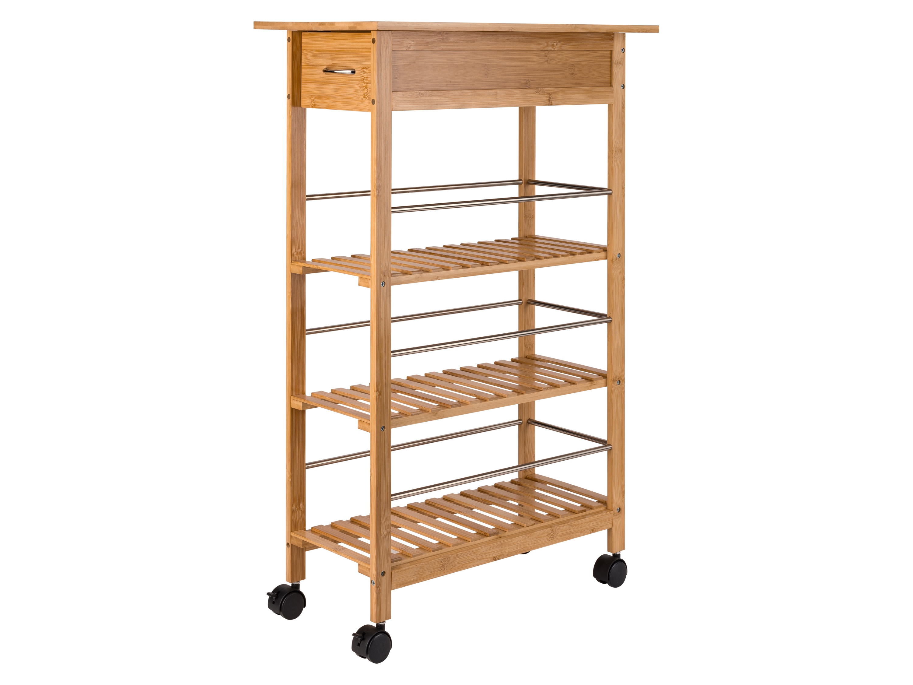 Livarno home Wózek kuchenny z drewna bambusowego