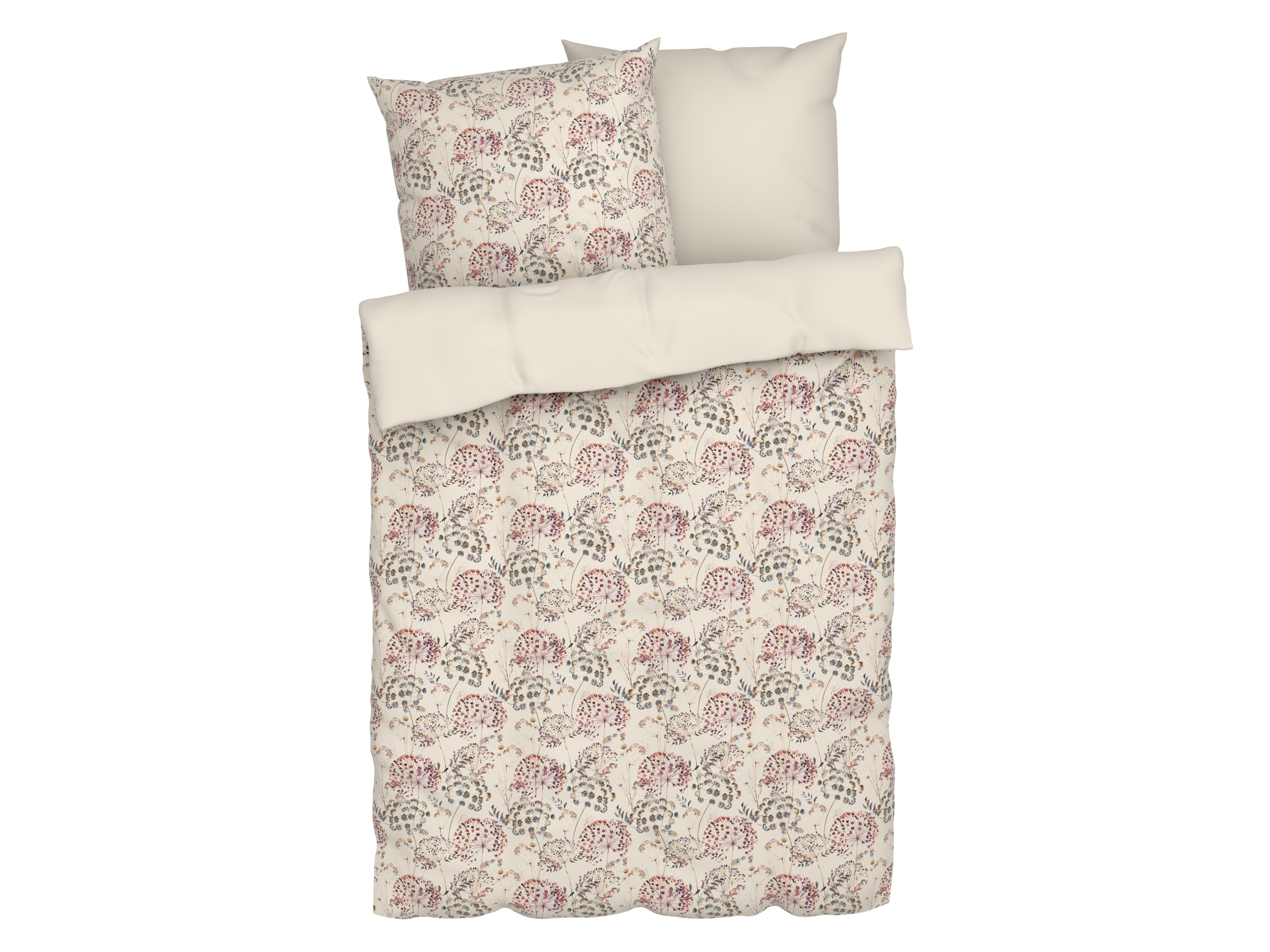 Livarno home Pościel satynowa z bawełny, 220 x 200 cm Kwiaty/ biały