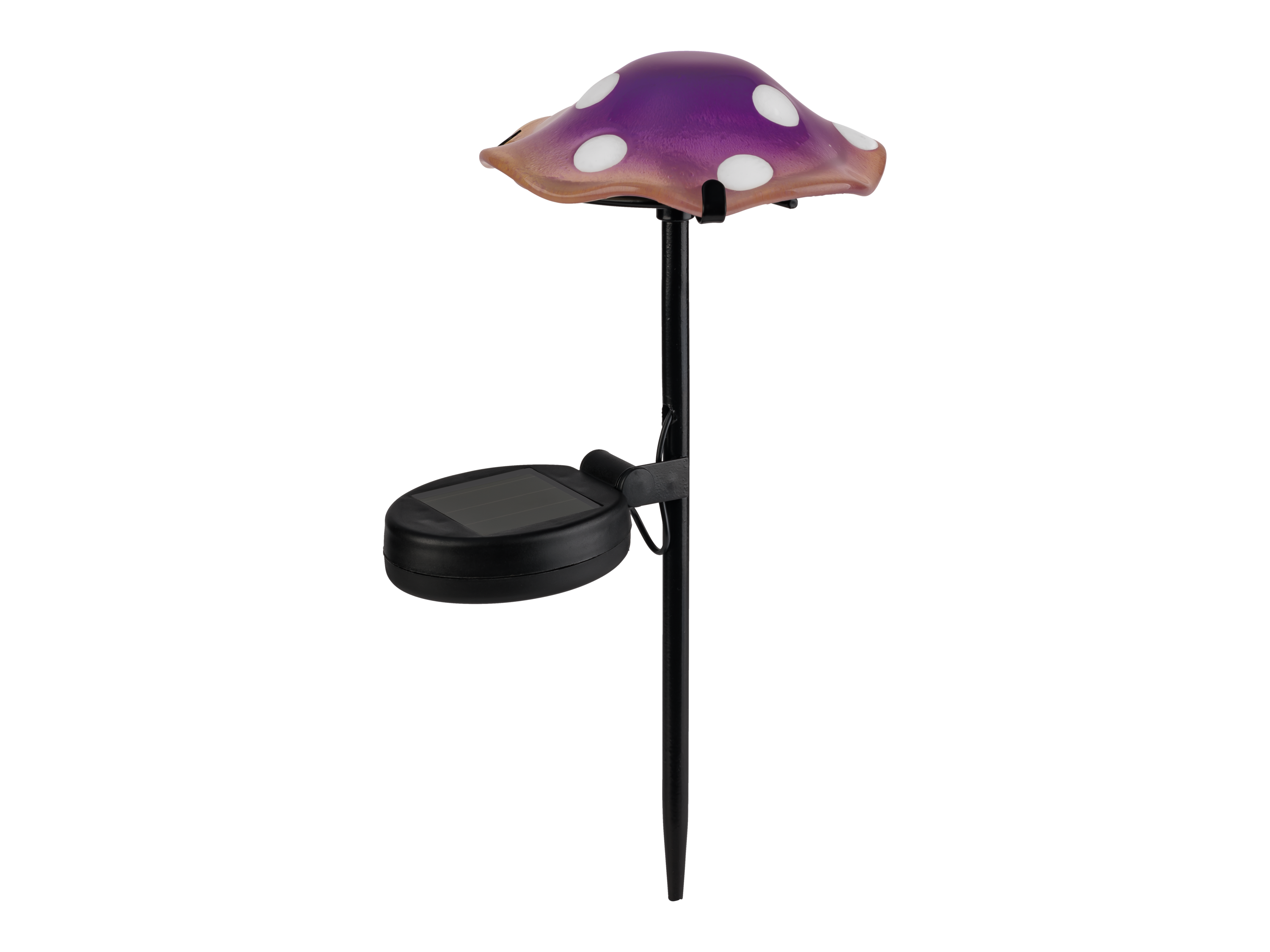 Livarno home Solarny grzyb z szpikulcem, LED Kropki/fioletowy