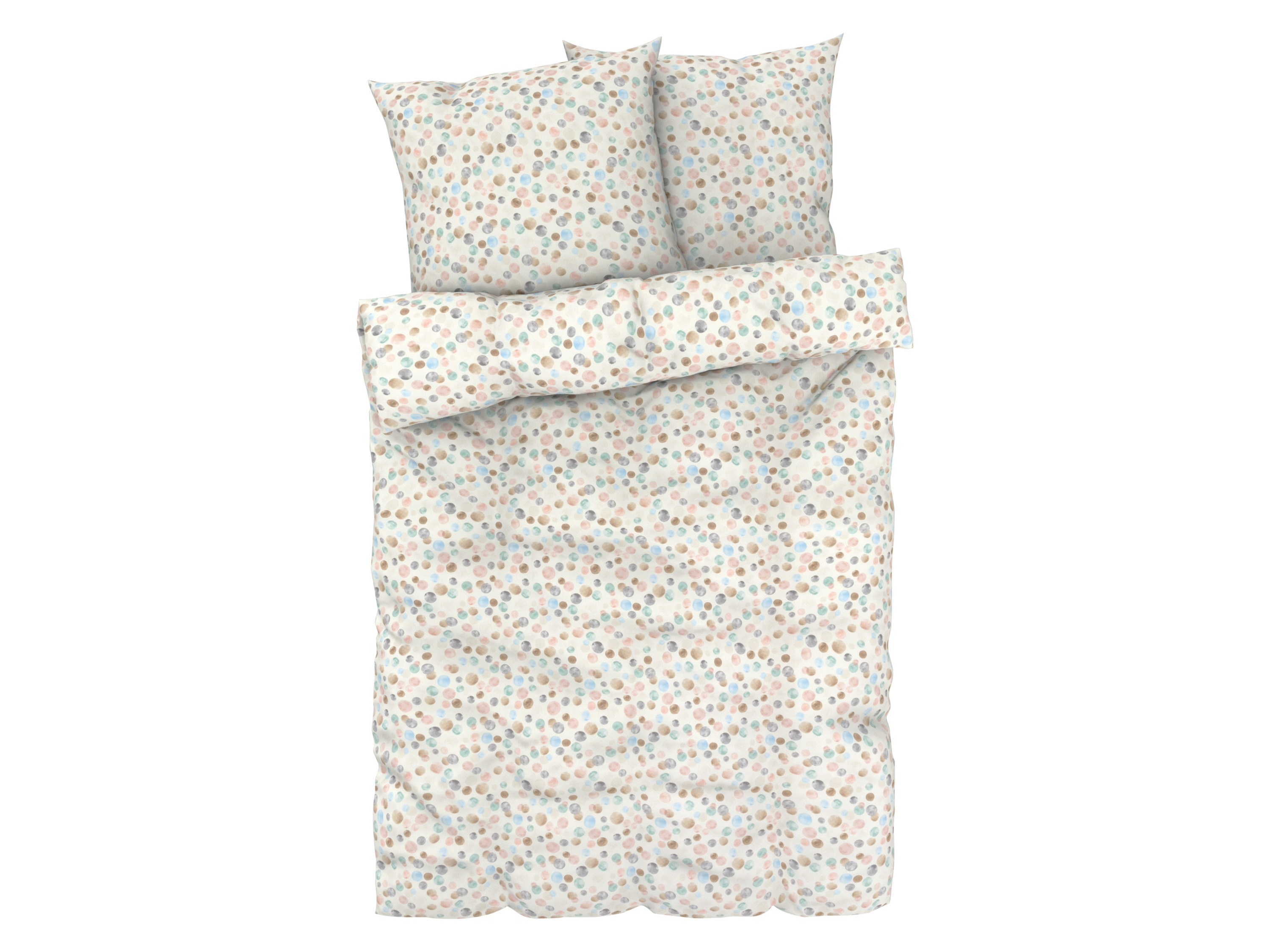 Livarno home Pościel z mikrowłókna satynowego, 220 x 200 cm Kropki