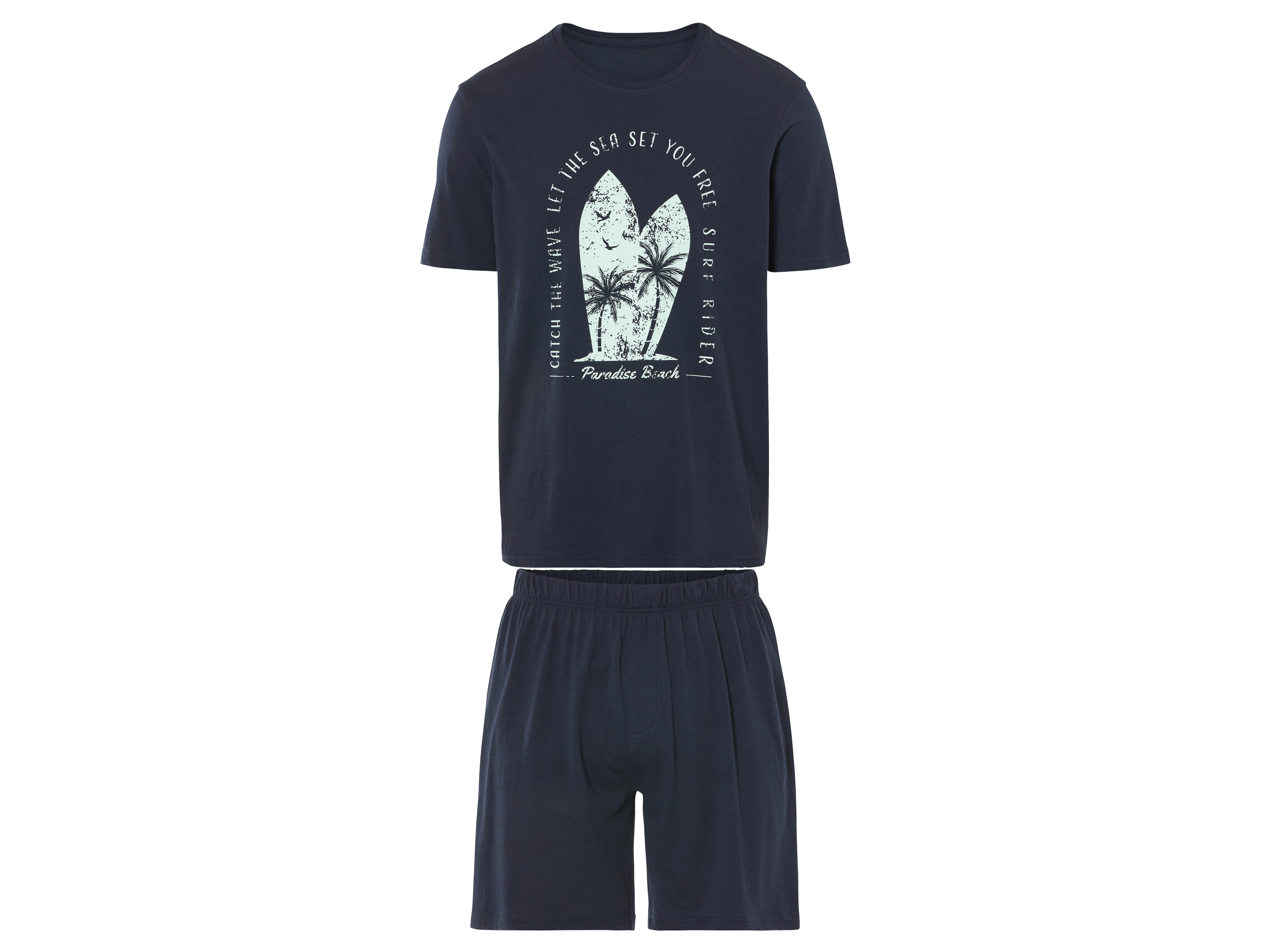 Livergy Piżama męska z bawełną Granatowy, S 44/46