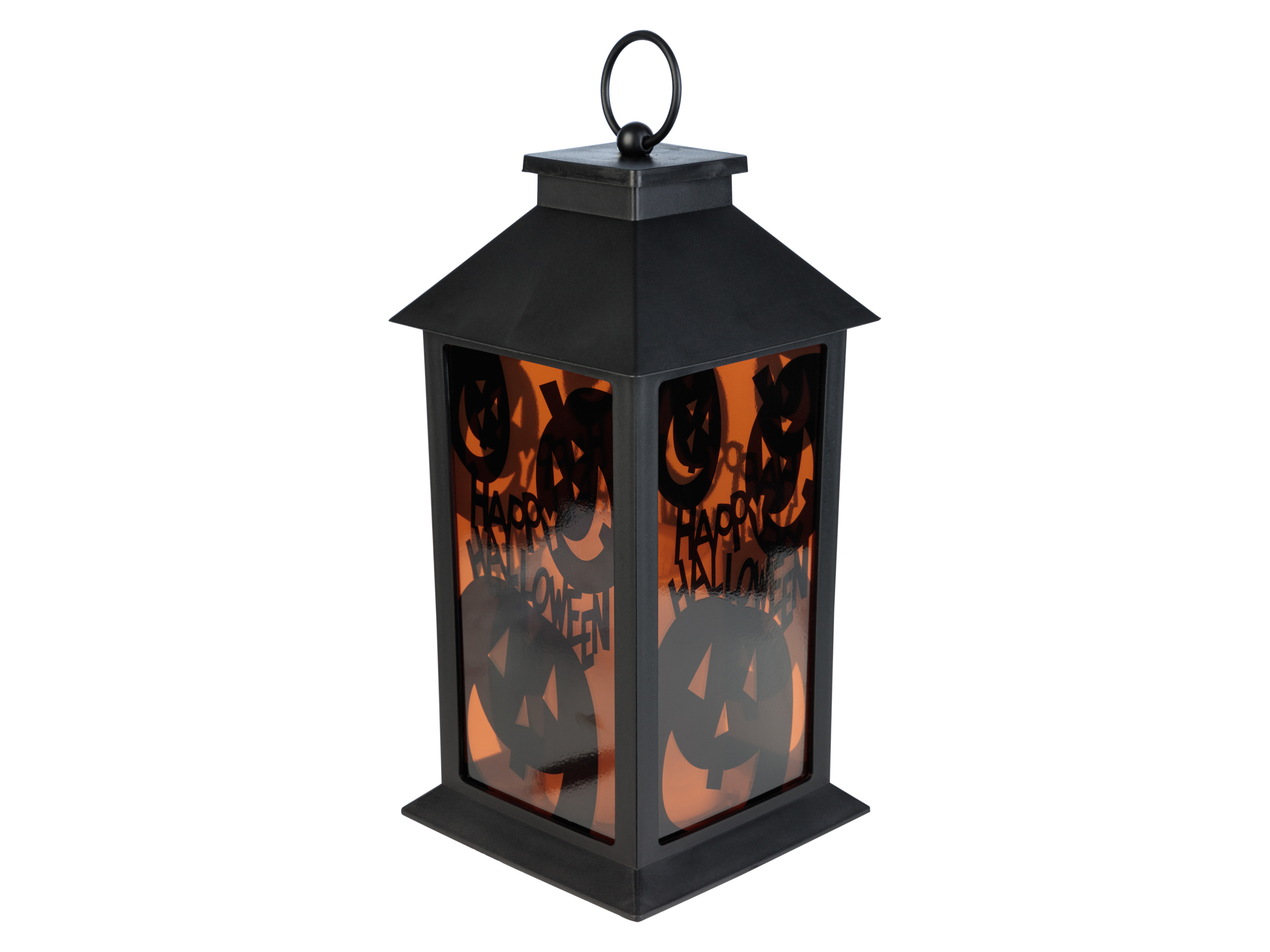 Livarno home Lampion LED na Halloween Kwadratowy/pomarańczowy