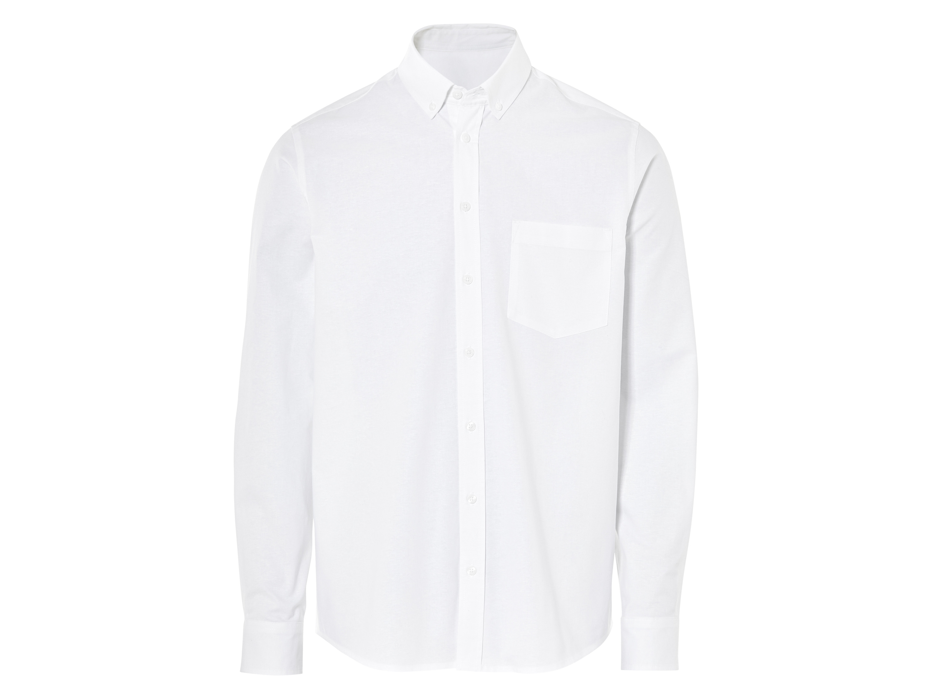 Livergy Koszula męska Oxford z bawełny Biały, S 37/38