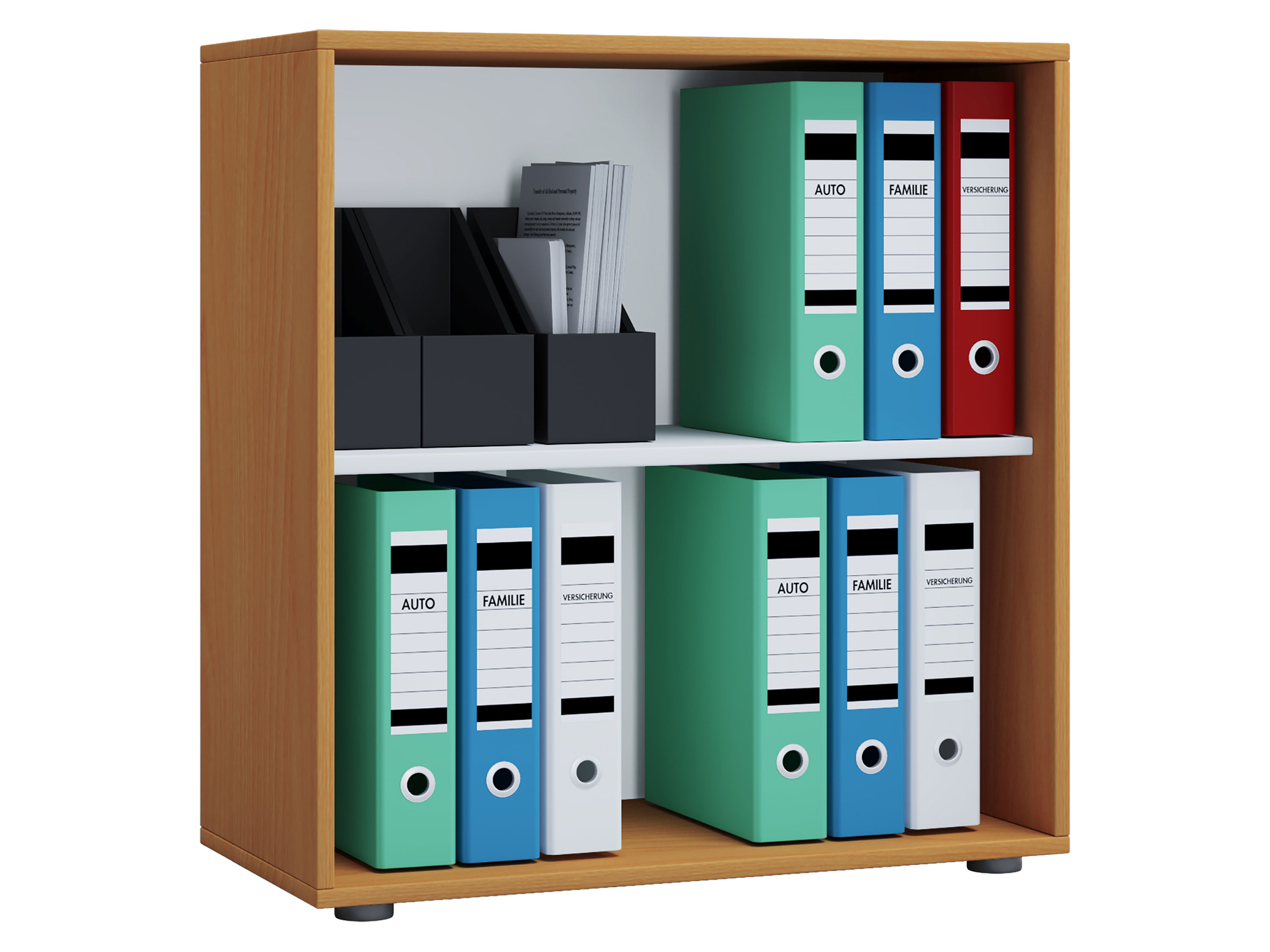 VCM Regał biurowy Lona Bez drzwi, Buk, L