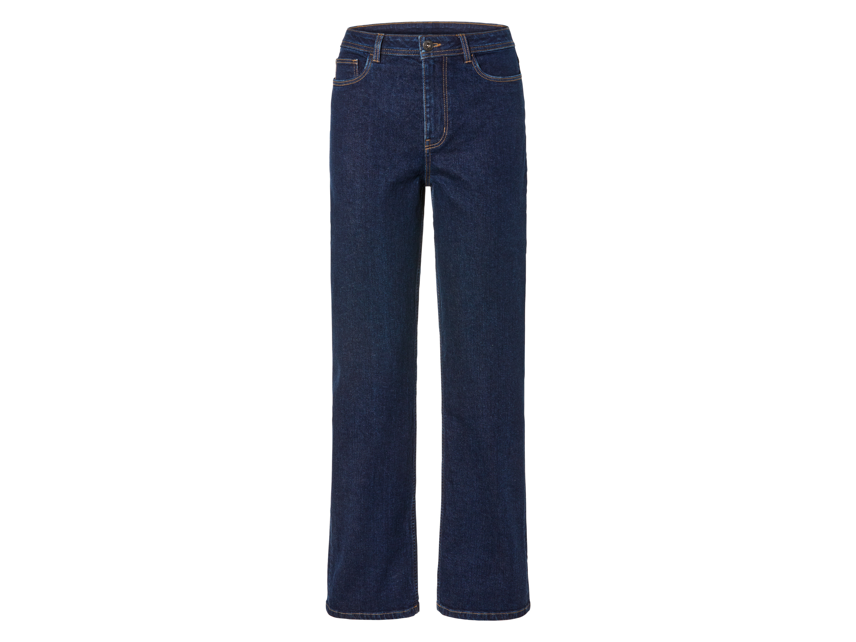 esmara Jeansy damskie z bawełną, wide leg 38, Niebieski