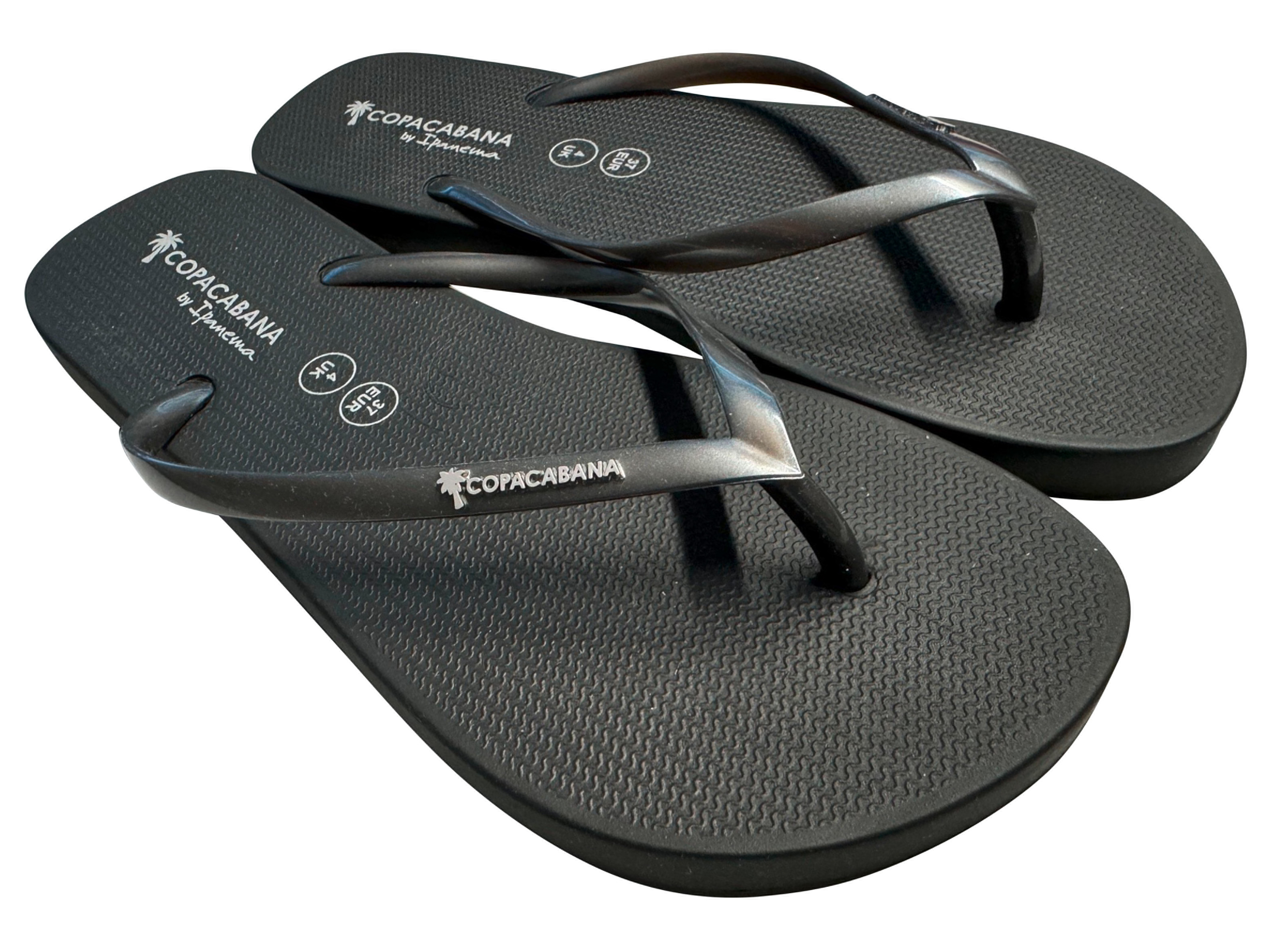 Copacabana by Ipanema Klapki japonki Czarny/ srebrny/ damskie, 37
