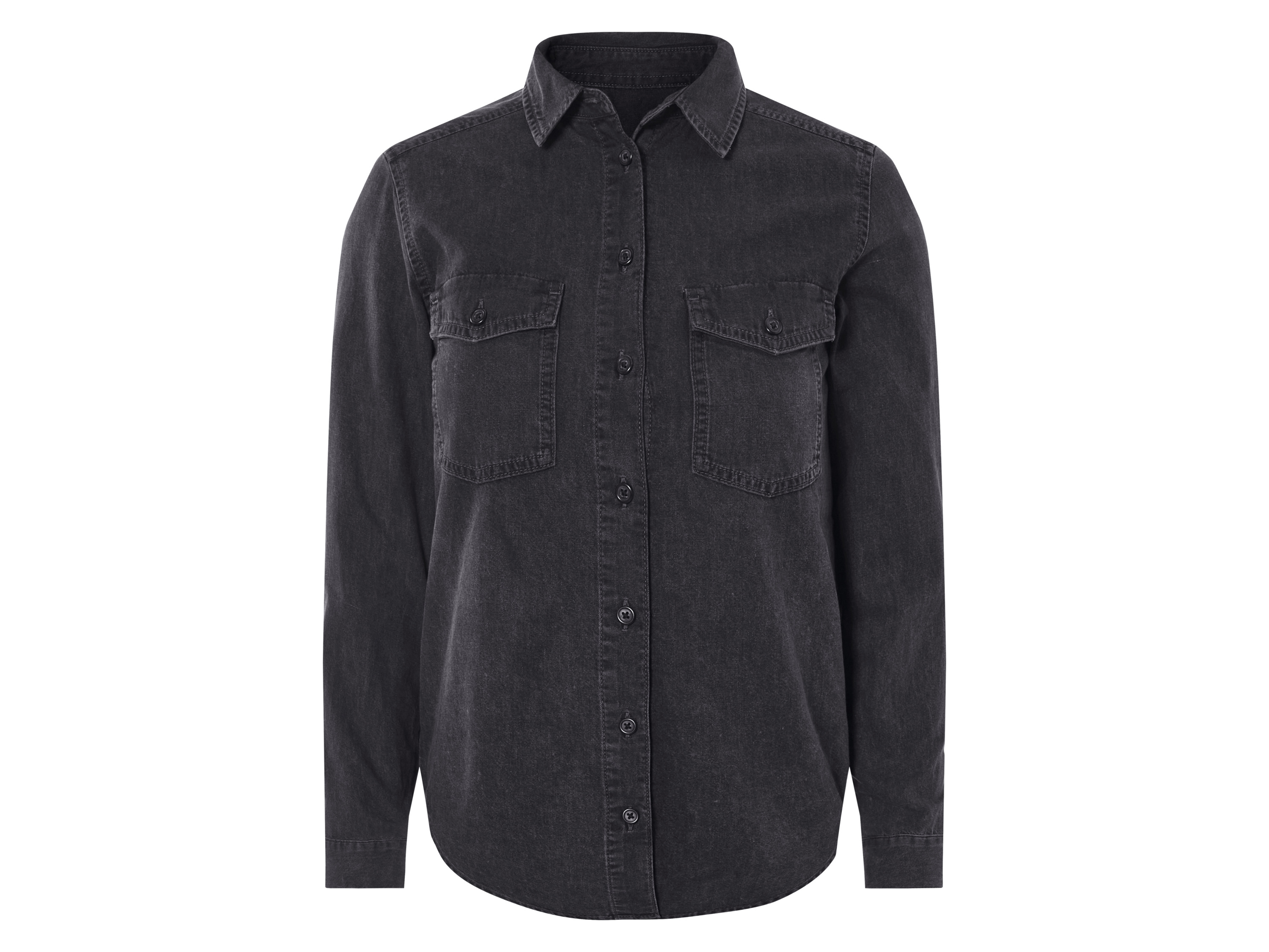 esmara Koszula jeansowa damska z bawełny Ciemnoszary, 40