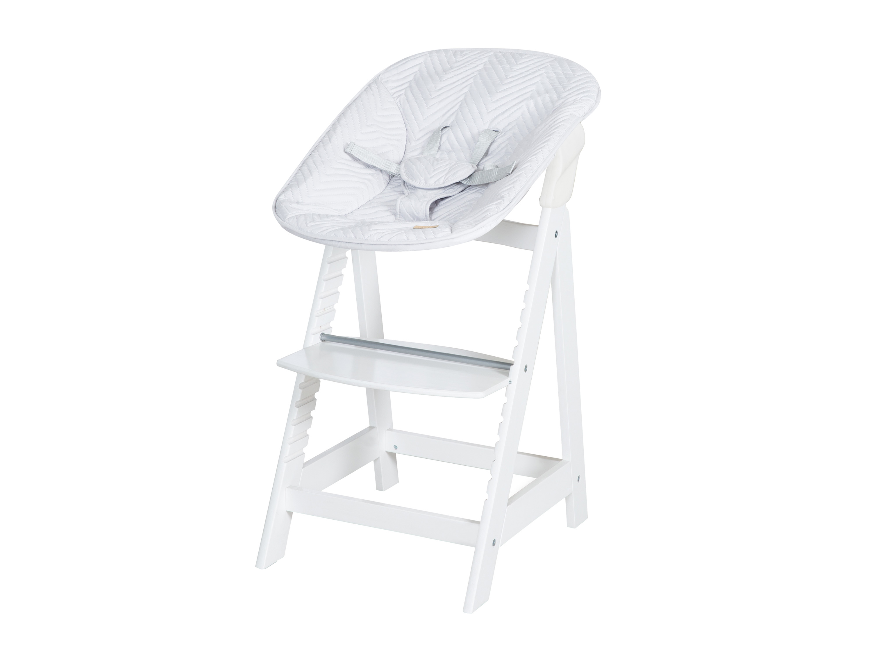 roba Krzesełko do karmienia 2w1 "Born Up Zickzack" Biały