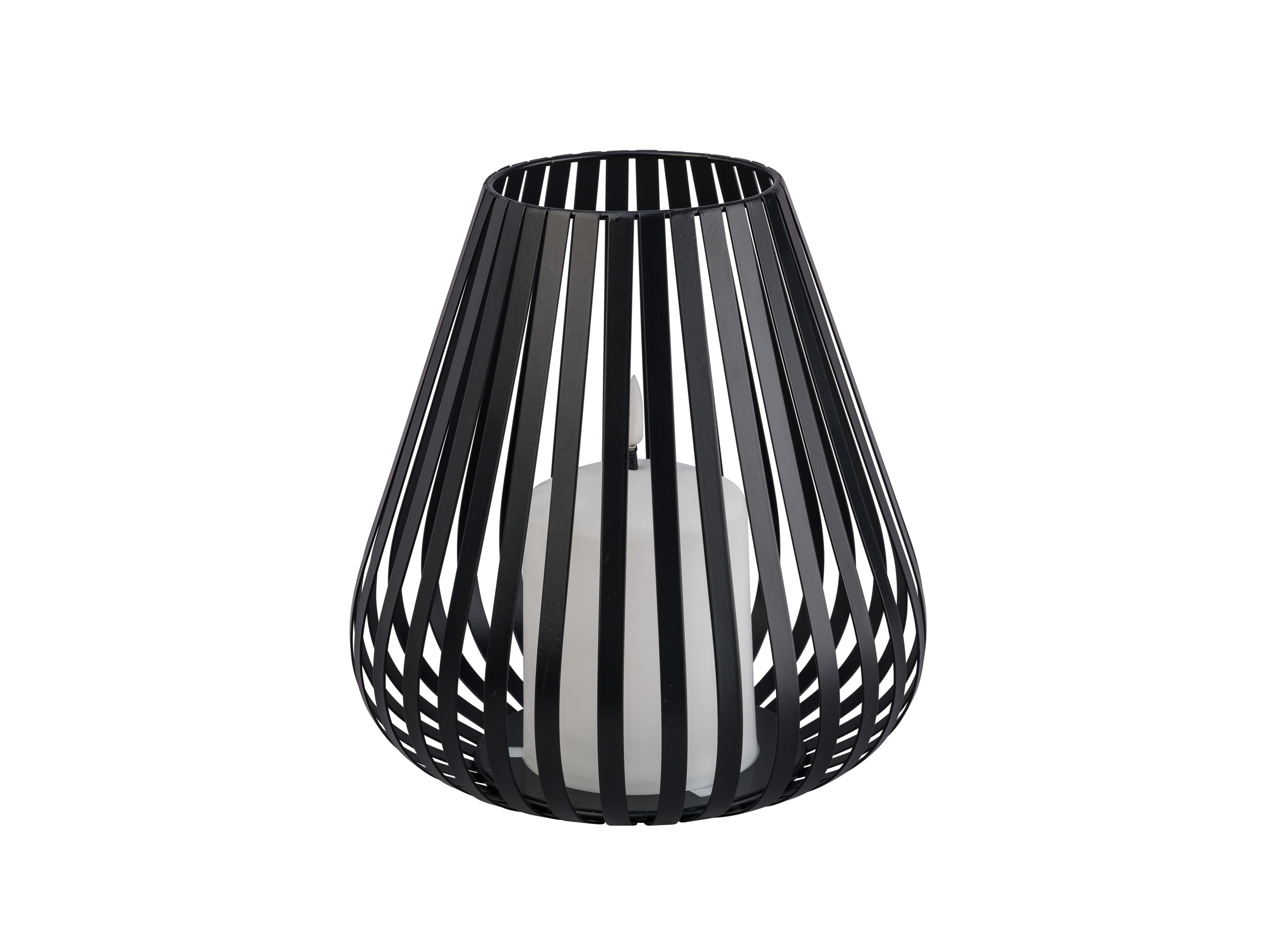 Livarno home Latarnia LED z efektem migotania płomienia Stożkowy