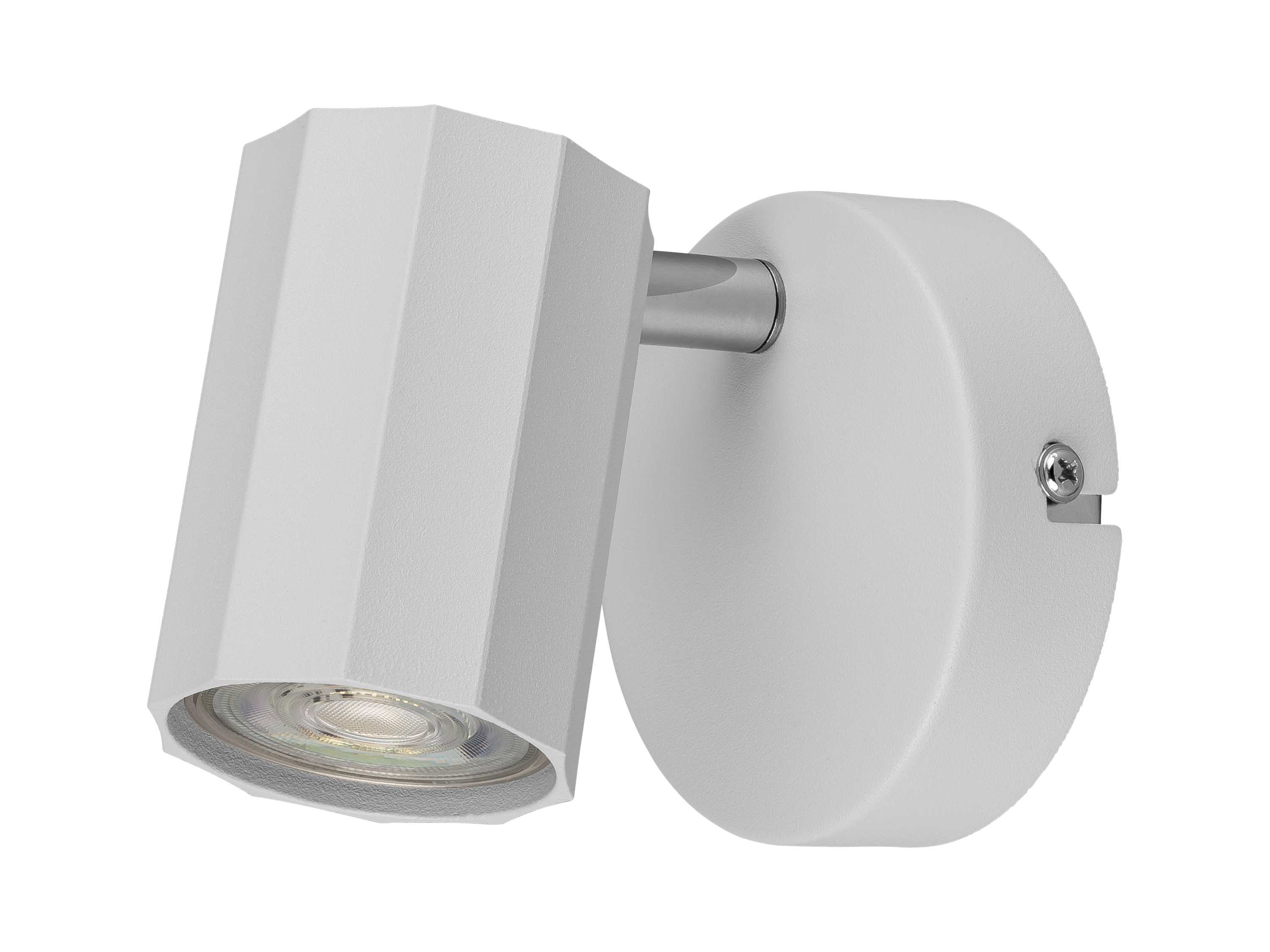 Livarno home Lampa ścienno-sufitowa z regulowanym reflektorem Okrągły, biały